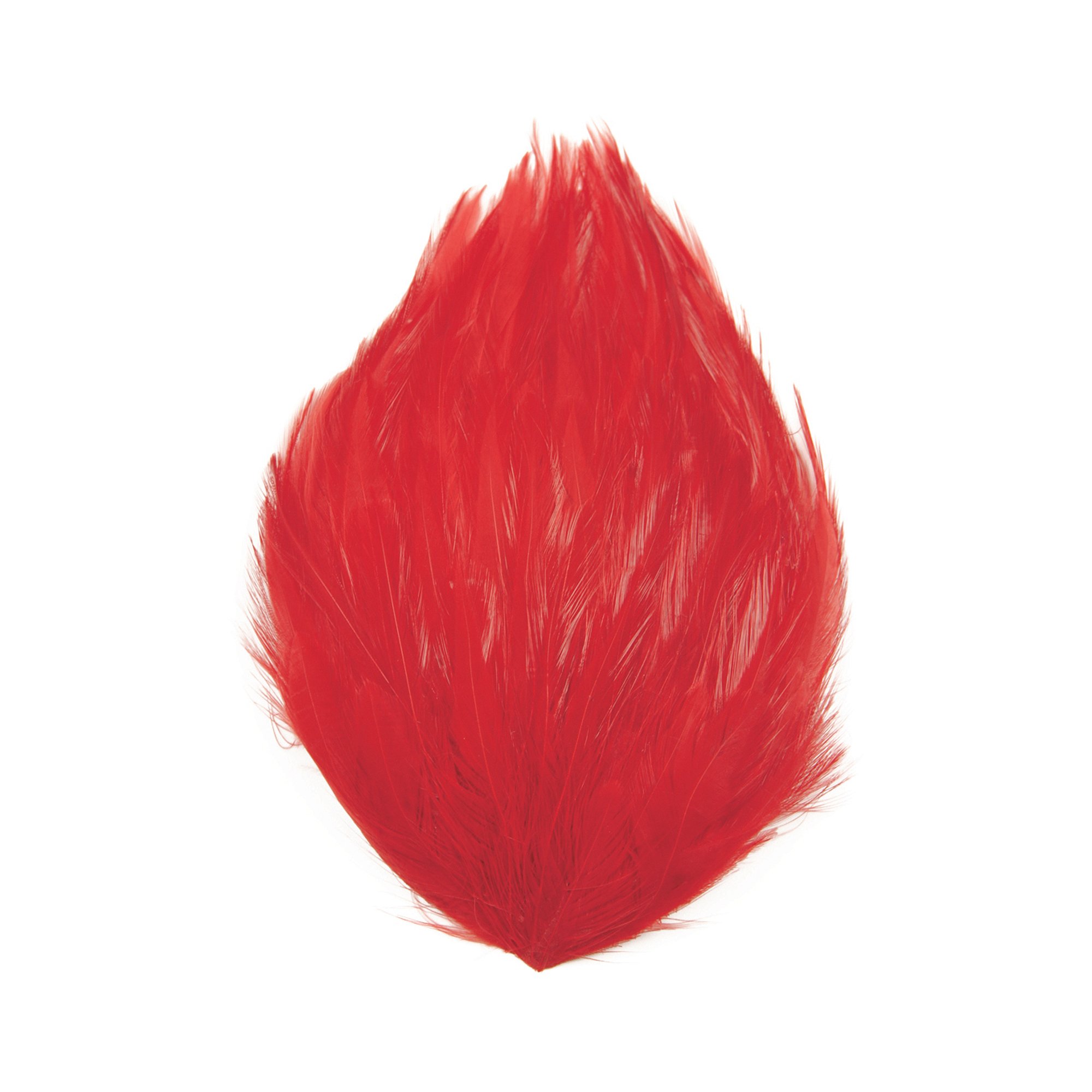 Premium Hackle Feather Pad - Dyed Vibrant Red for Fly Tying, Fishing Lures & Crafting | Perfect for Fly Fishing, Costume Design & DIY Projects