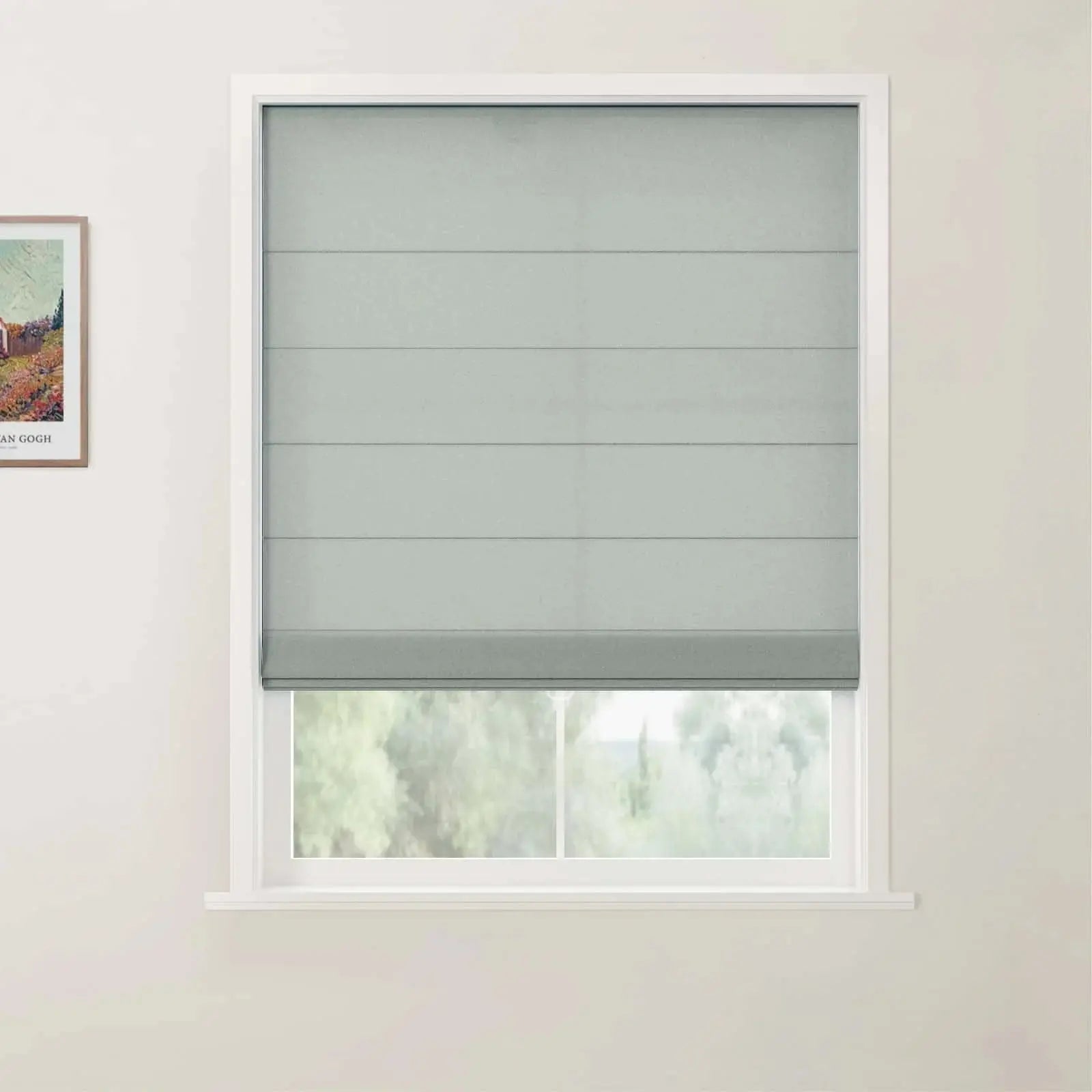 Custom Cordless Roman Shades for Windows - Blackout Back Slat Design for Privacy & Light Control - Perfect for Living Room, Bedroom, and Home Office
