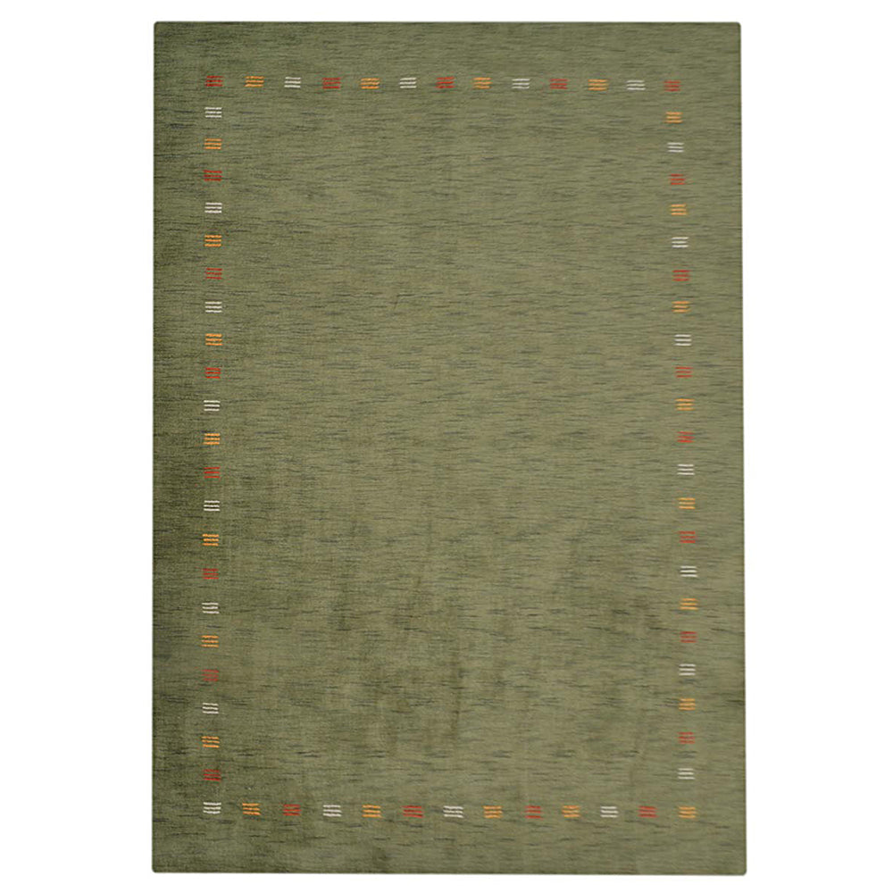 Handmade Wool Area Rug - Premium Hand-Knotted Non-Slip Living Room Carpet for Home Decor, Bedroom, Office (5x8 ft, Beige) | Soft & Durable Floor Mat for Cozy Interior Design