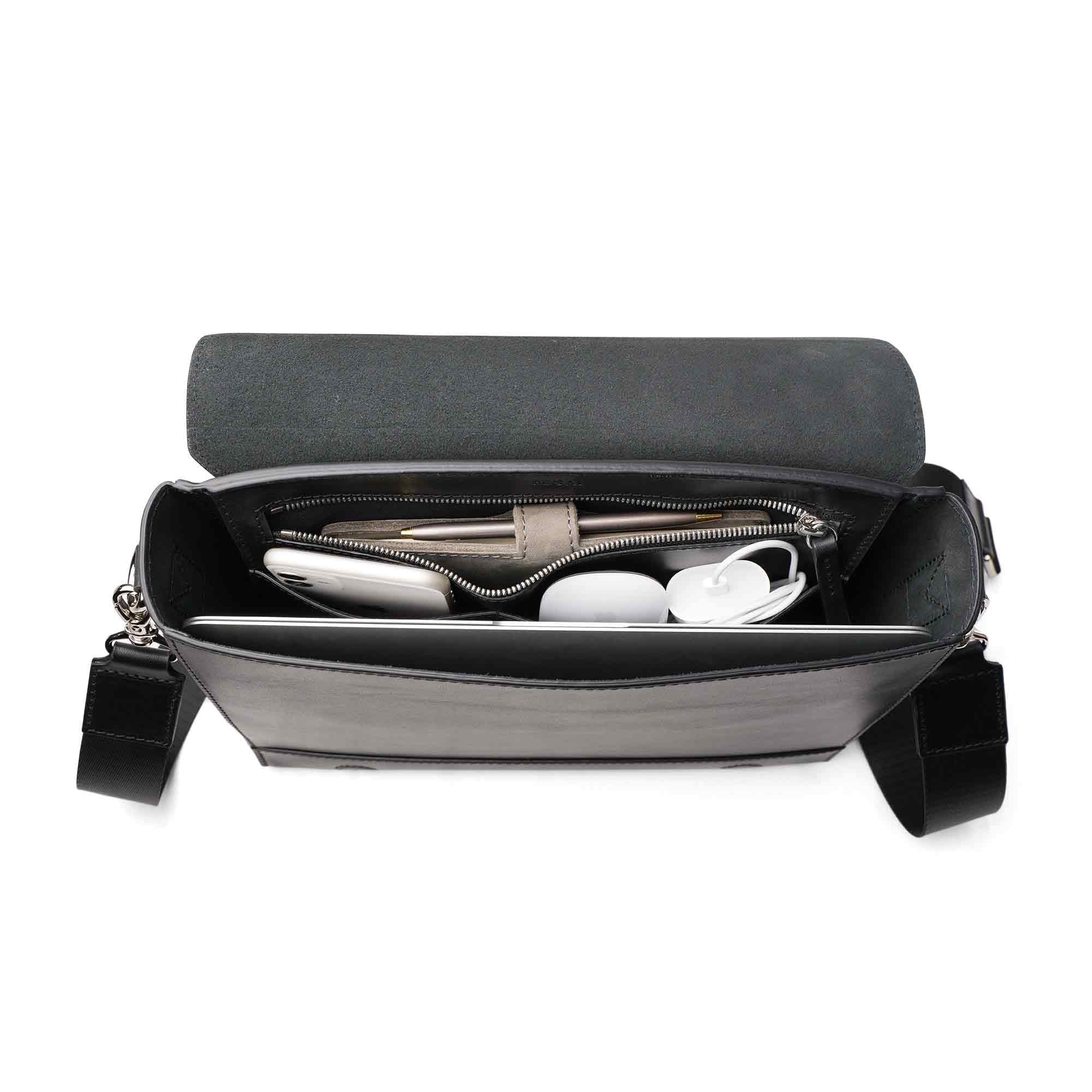 Premium PEGAI Genuine Leather Handmade Messenger Bag for Men & Women - 13