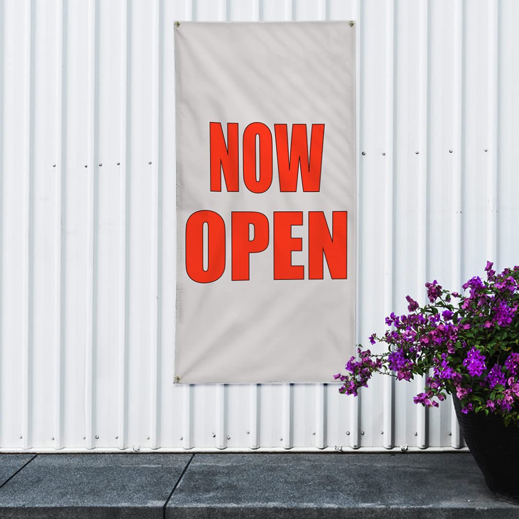 Premium Vertical Vinyl Banner - Weatherproof Outdoor Business Sign (96x48 Inches) with 8 Grommets - Available in Multiple Sizes - Ideal for Grand Openings, Yard Sales & Industrial Advertising