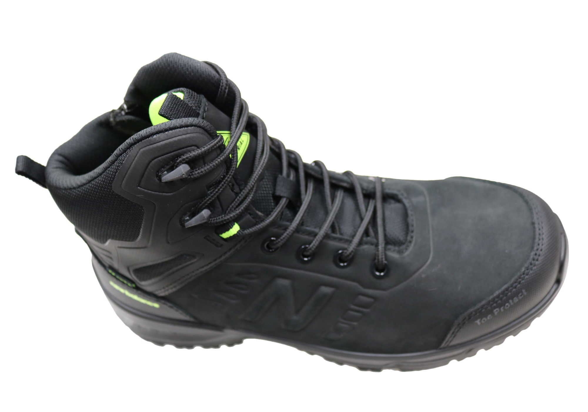 New Balance Contour Men's Leather Composite Toe 2E Wide Work Boots - Durable Safety Shoes for Construction, Warehouse & Industrial Work