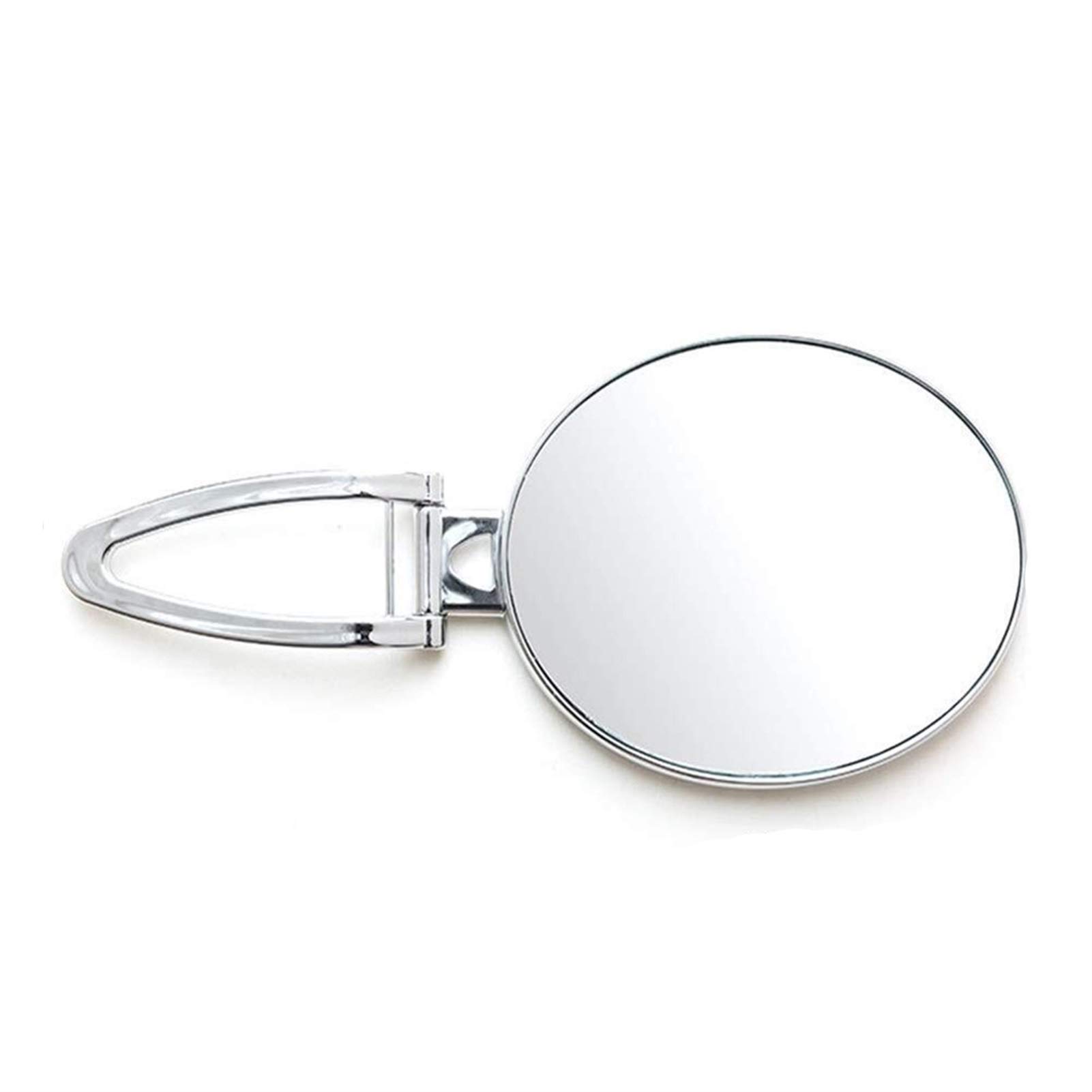 Portable Folding Travel Mirror - 11.6 Inch Handheld Shaving & Makeup Mirror with Metal Frame for Men & Women - Compact Desktop Vanity Mirror for Home, Bathroom, Travel & Grooming (Silver)