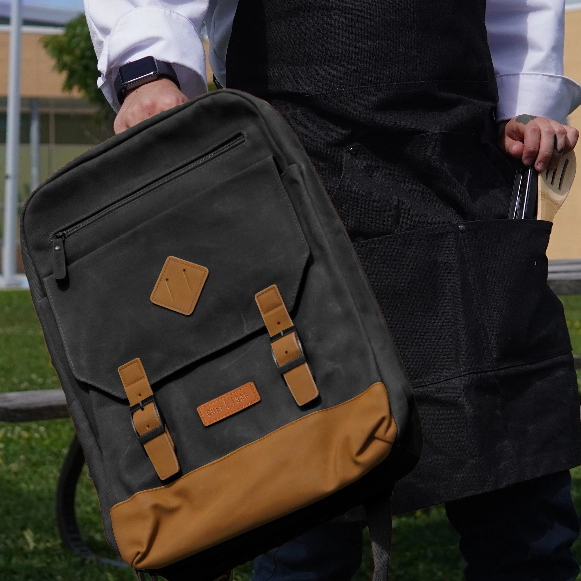 Premium Waxed Canvas Chef Knife Backpack - Durable & Waterproof for Professional Chefs & Culinary Students - Perfect for Kitchen, Cooking Classes & Outdoor Culinary Adventures