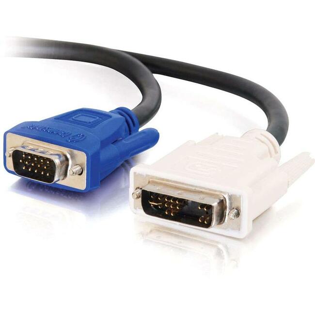 1M DVI Male to VGA Male Video Cable (3.3Ft) - High-Speed Digital to Analog Converter for PC, Monitor, Projector & Home Theater Setup