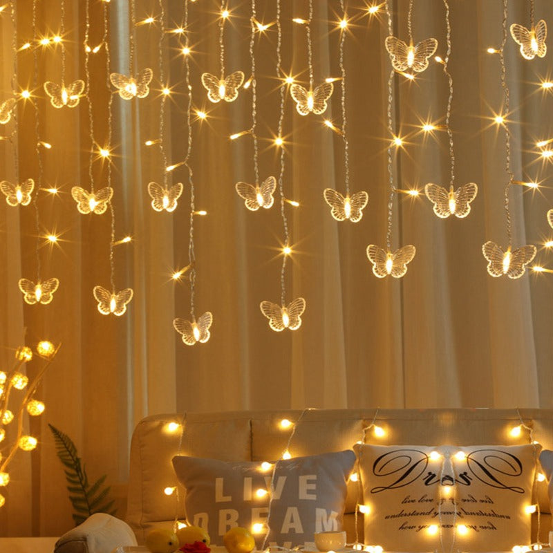 Fairy Butterfly String Lights - 20 LED Solar Powered Outdoor Garden Decor for Patio, Wedding, Party - Waterproof & Weatherproof for Year-Round Use