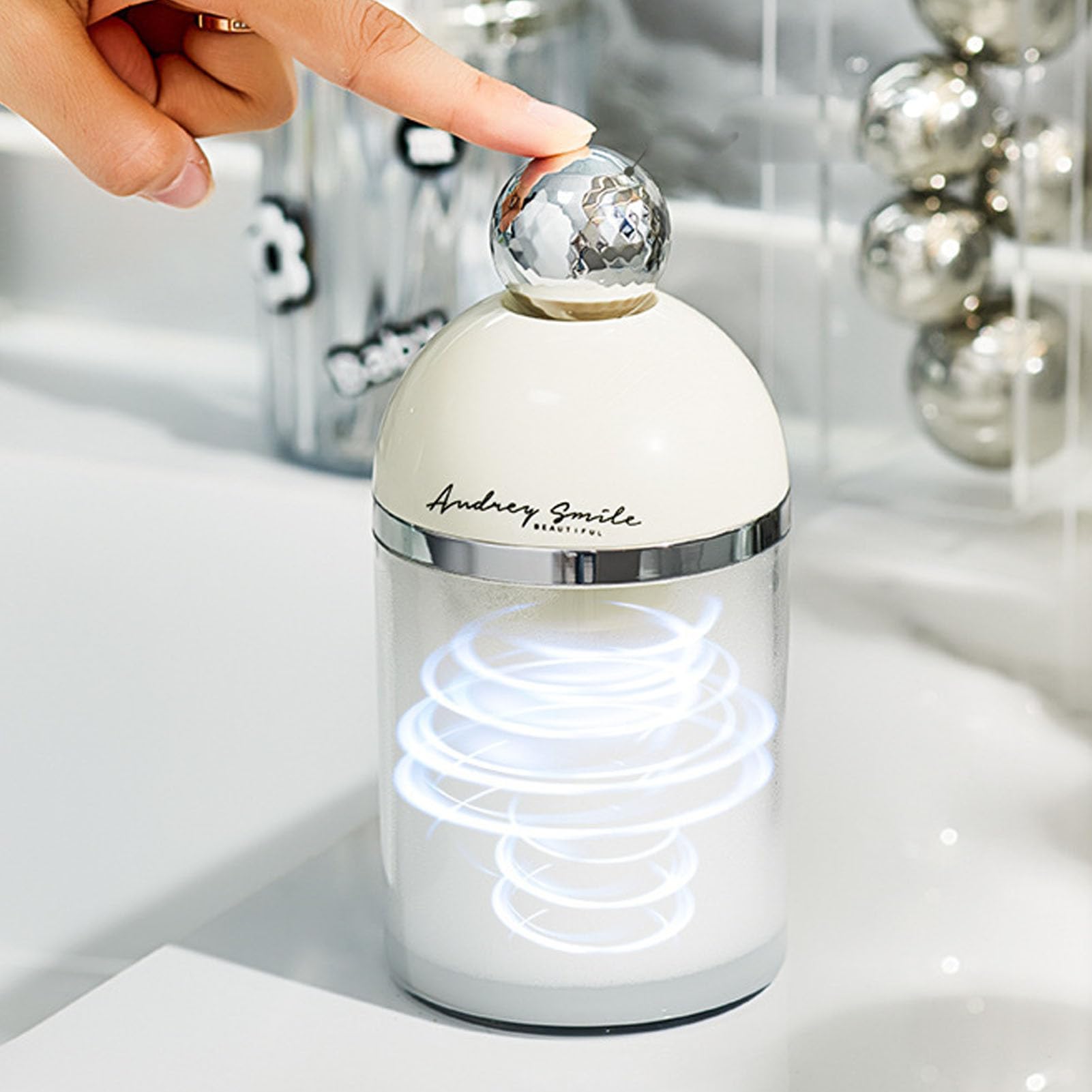 Electric Facial Cleanser Foam Cup - Rechargeable Waterproof Face Wash Foamer Machine for Deep Cleansing | Portable Bubble Maker for Face & Body Wash (White) | Perfect for Travel, Home Spa & Daily Skincare Routine