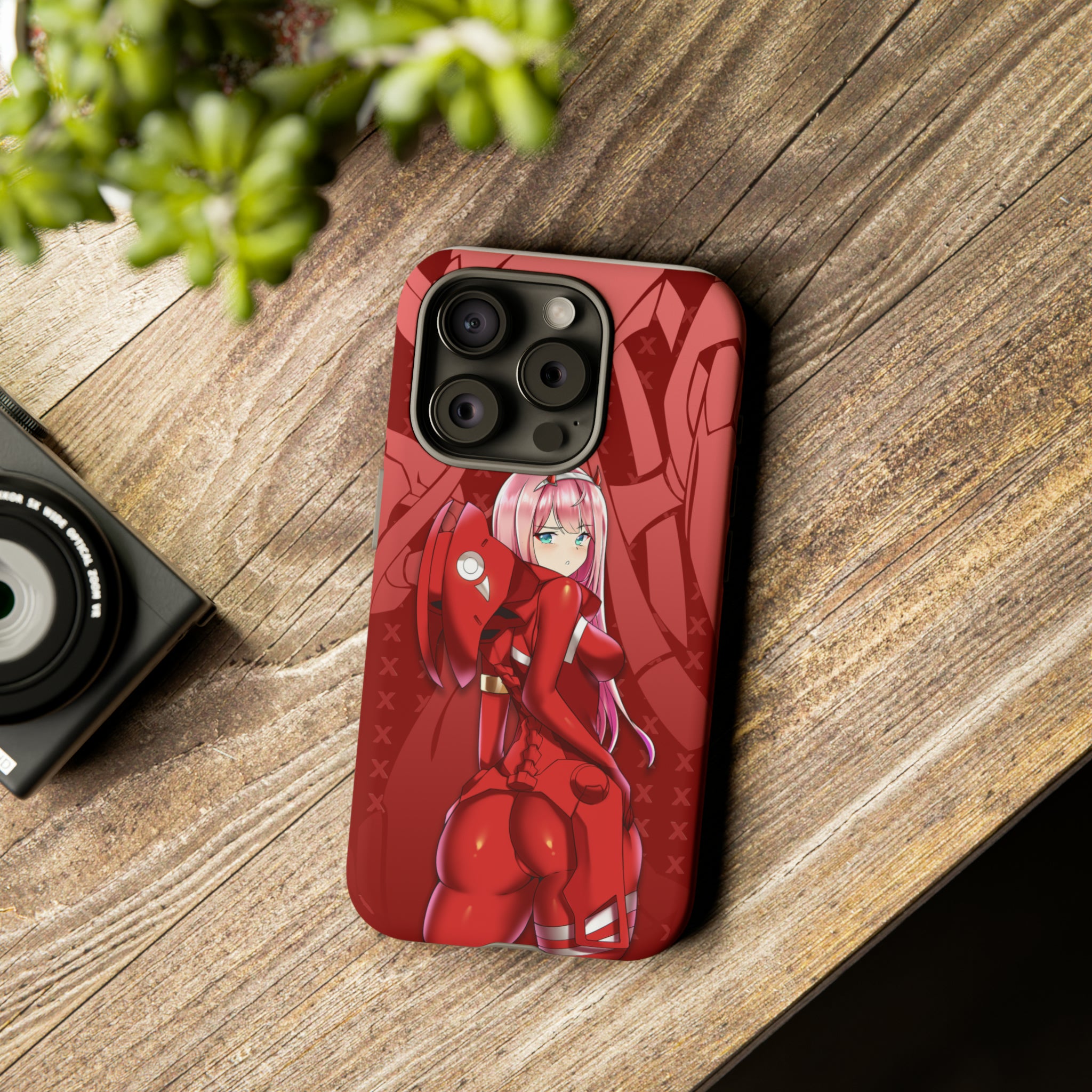 Zero Two V2 Anime Phone Case for iPhone 15/14/13/12/11 Pro Max - Cute Japanese Cartoon Character Shockproof Protective Cover - Perfect for Cosplay, Anime Fans & Daily Use