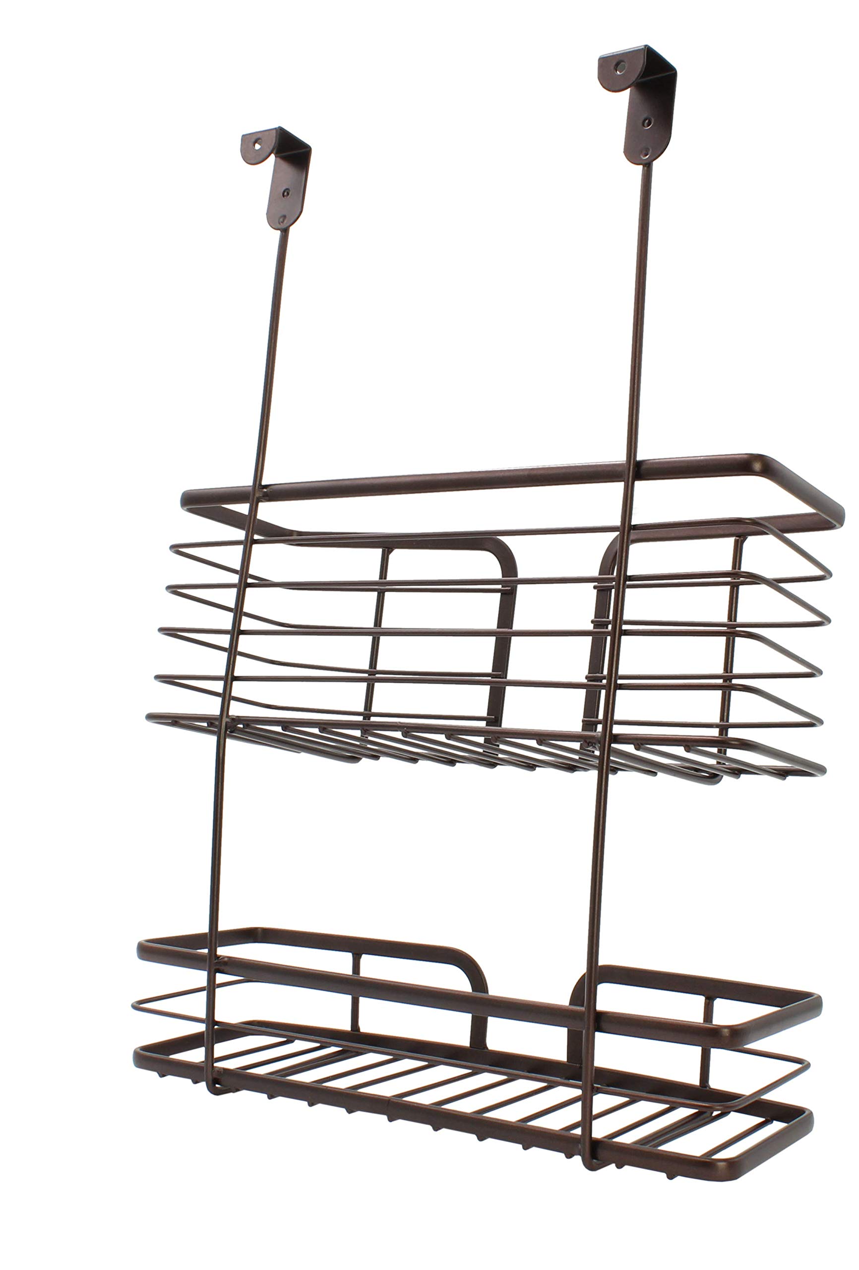 Over The Cabinet Door Organizer Shelf - Space Saving Iron Rack for Bathroom, Pantry, Laundry & Kitchen Storage | Perfect for Towels, Spices, Cleaning Supplies & More