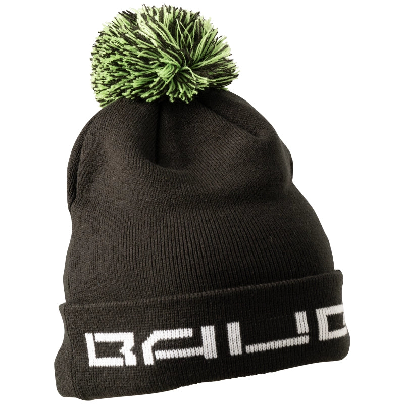Bauer New Era Branded Knit Pom Beanie - Black Winter Hat for Men & Women - Perfect for Skiing, Snowboarding & Outdoor Activities