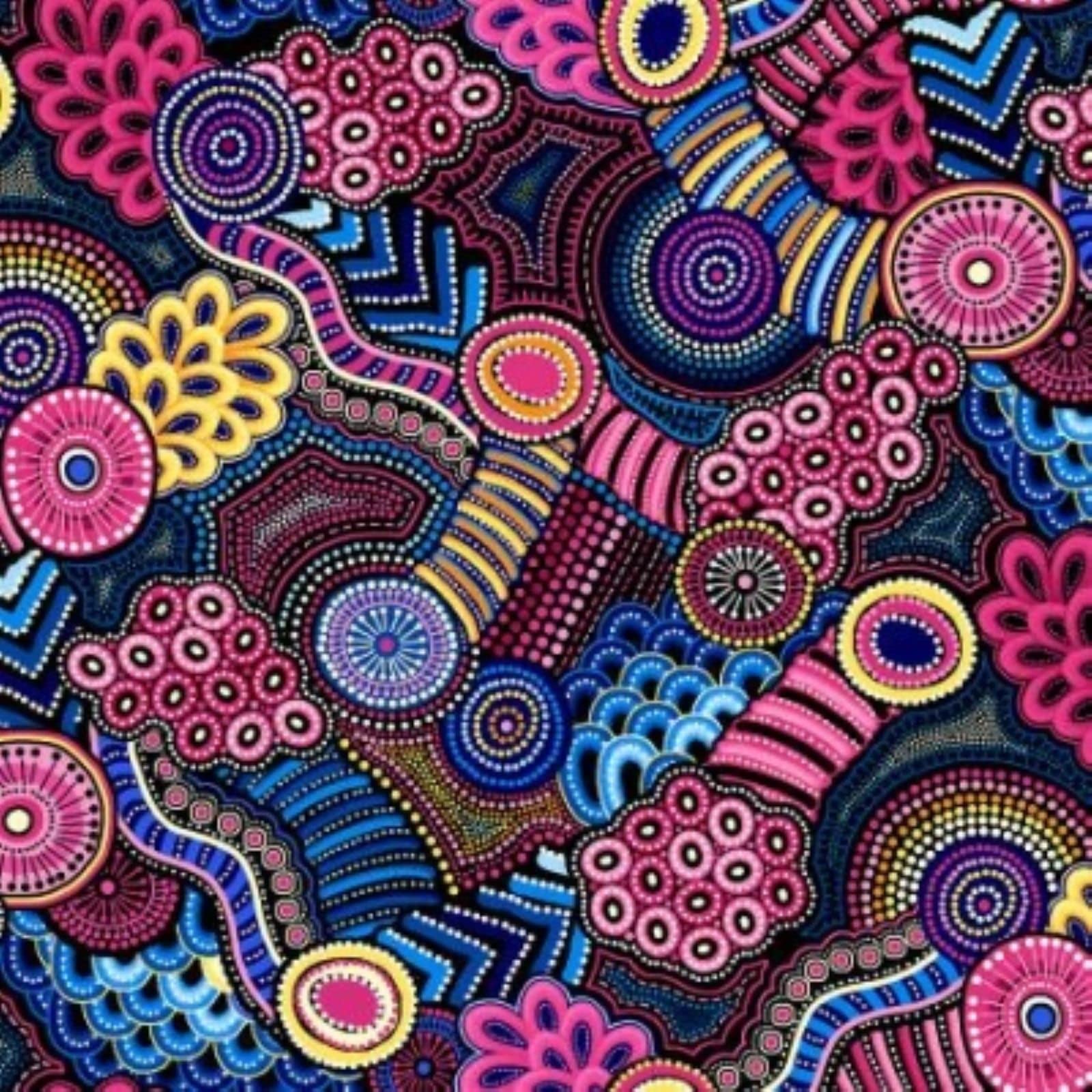 Gondwana 604082 Geometric Navy Pink Throw Pillow Cover - Modern Home Decor for Living Room, Bedroom, Sofa & Couch