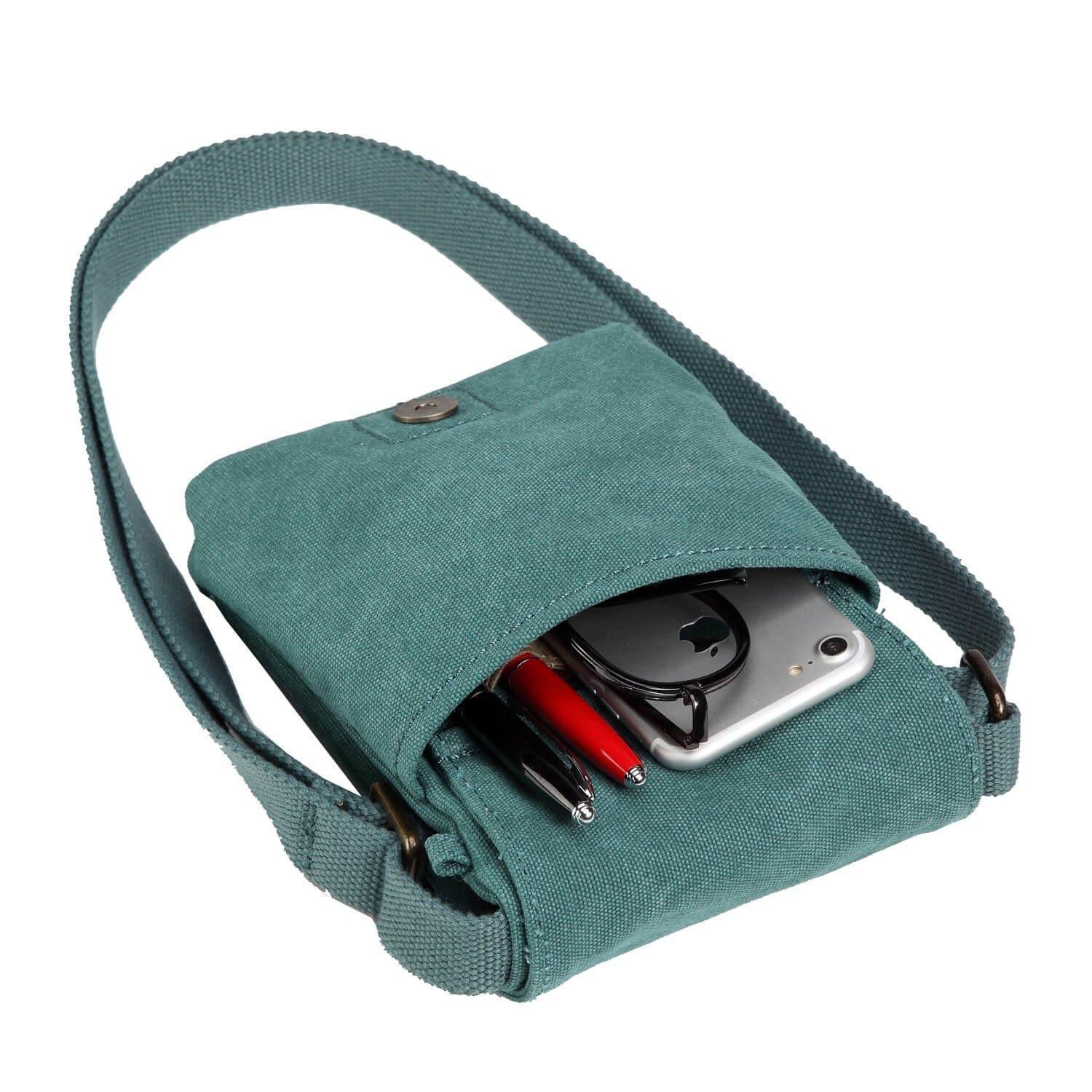 TRP0243 Troop London Classic Canvas Crossbody Bag for Men & Women - Stylish & Durable Everyday Shoulder Bag for Work, Travel & Casual Outings
