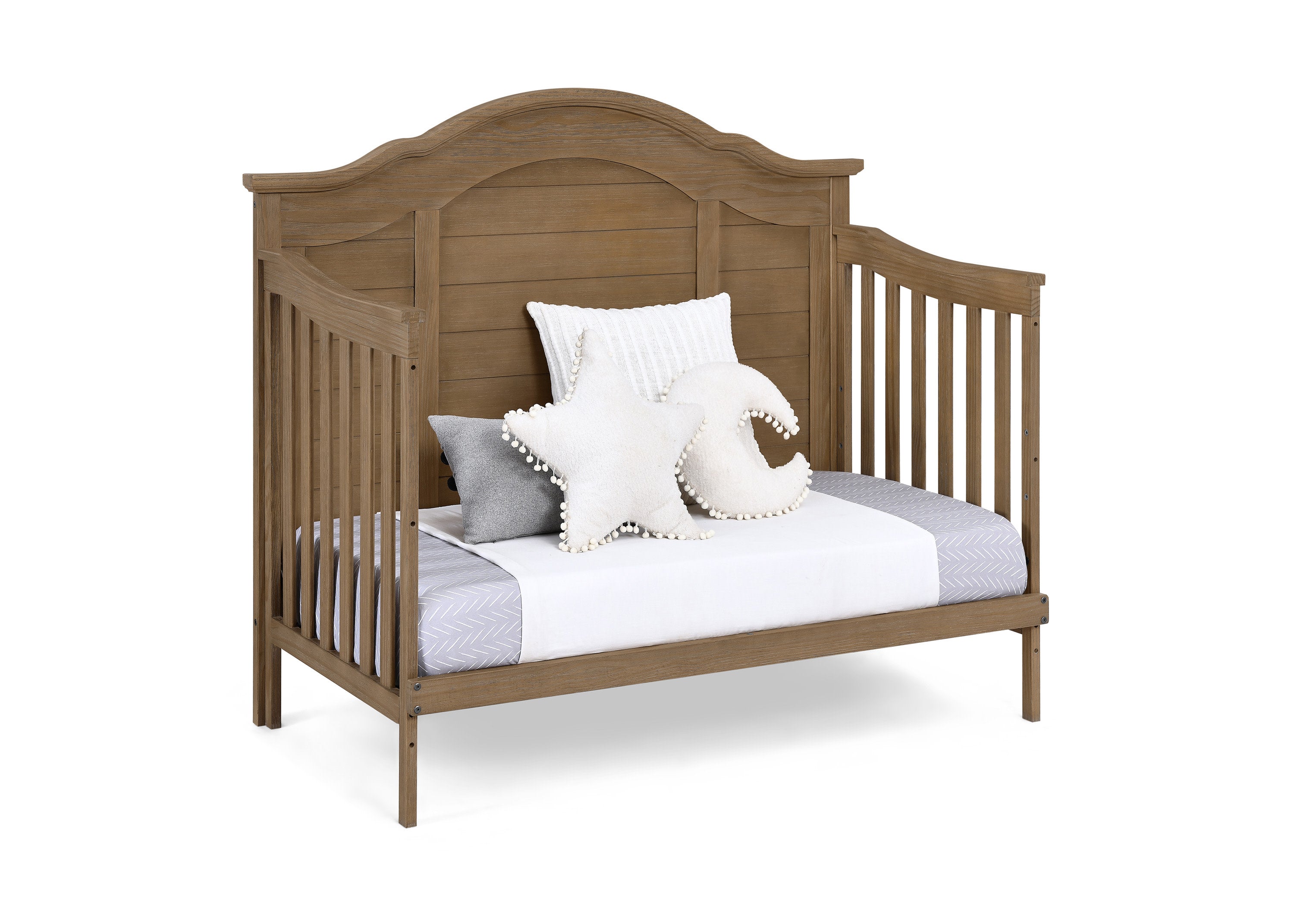 Asher 6-in-1 Convertible Baby Crib - Toddler Bed & Daybed - White Nursery Furniture for Newborn to Teen - Perfect for Small Spaces & Modern Nurseries