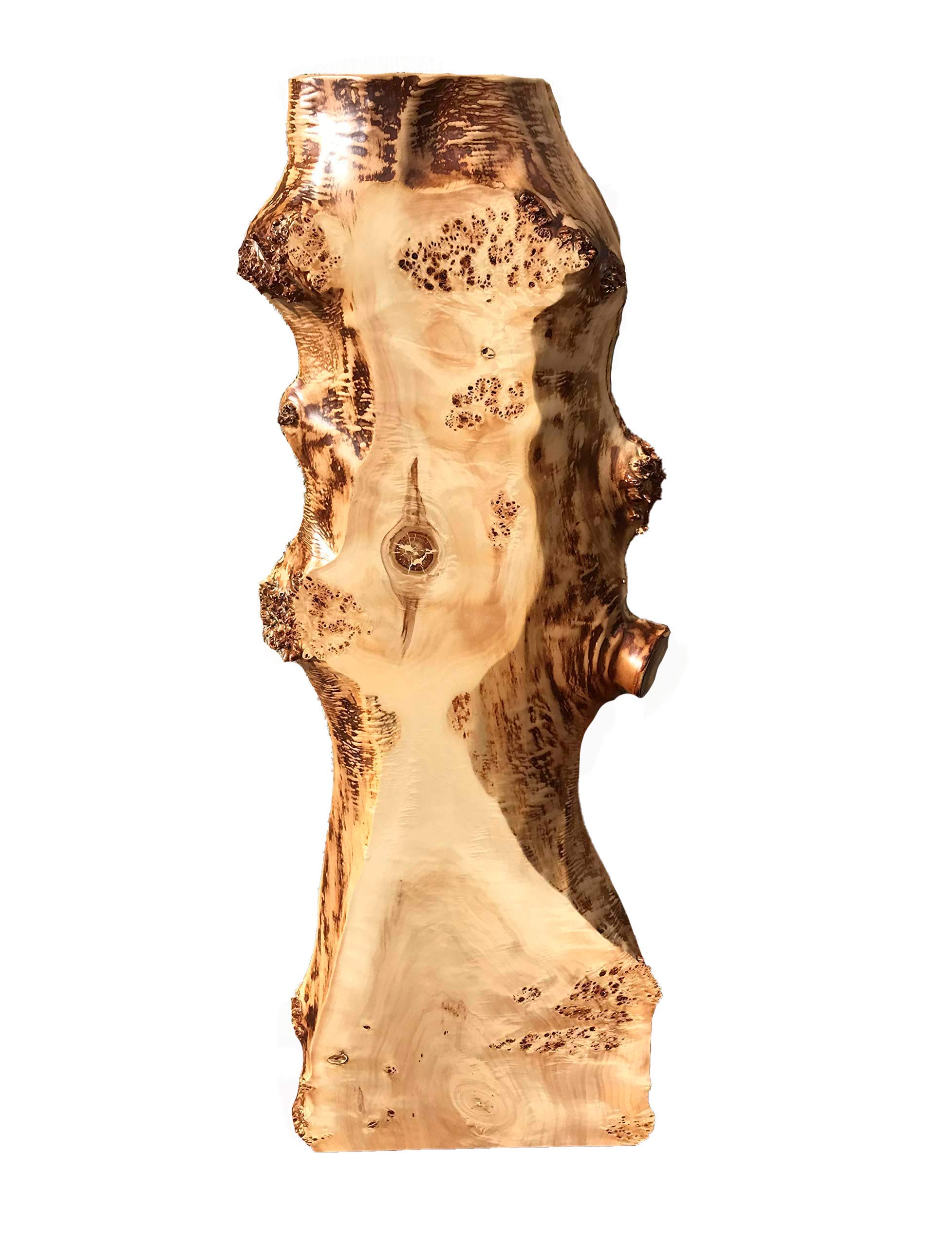 Handcrafted Poplar Burl Live Edge Table Top - Natural Wood Slab for Dining Room, Kitchen Island, or Rustic Home Decor