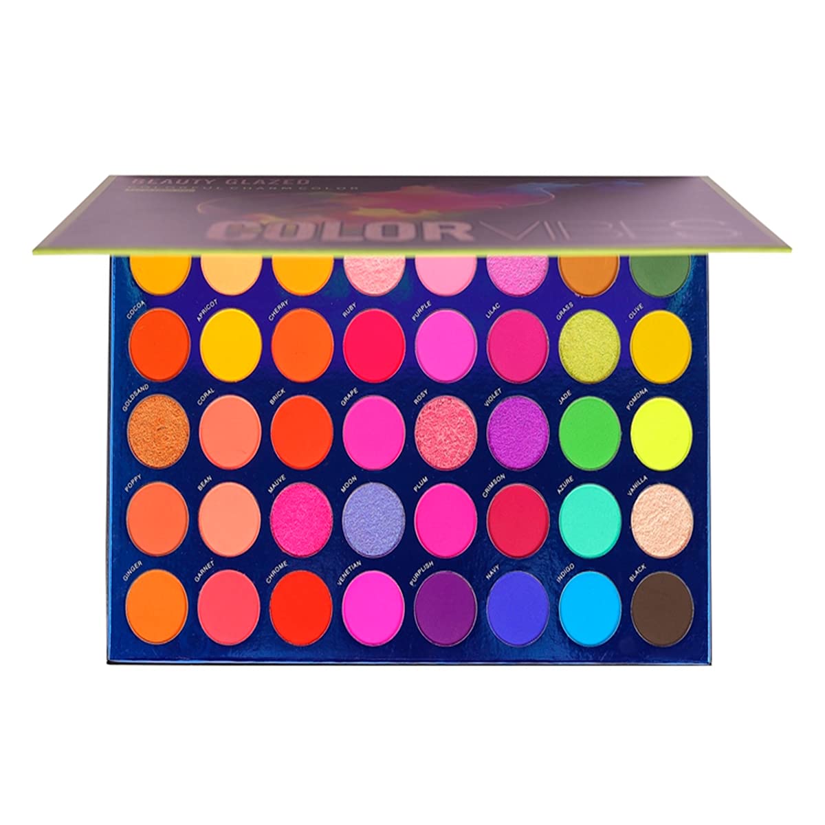 40-Color Glitter Eyeshadow Palette - Rainbow Pigmented for Party & Night Out