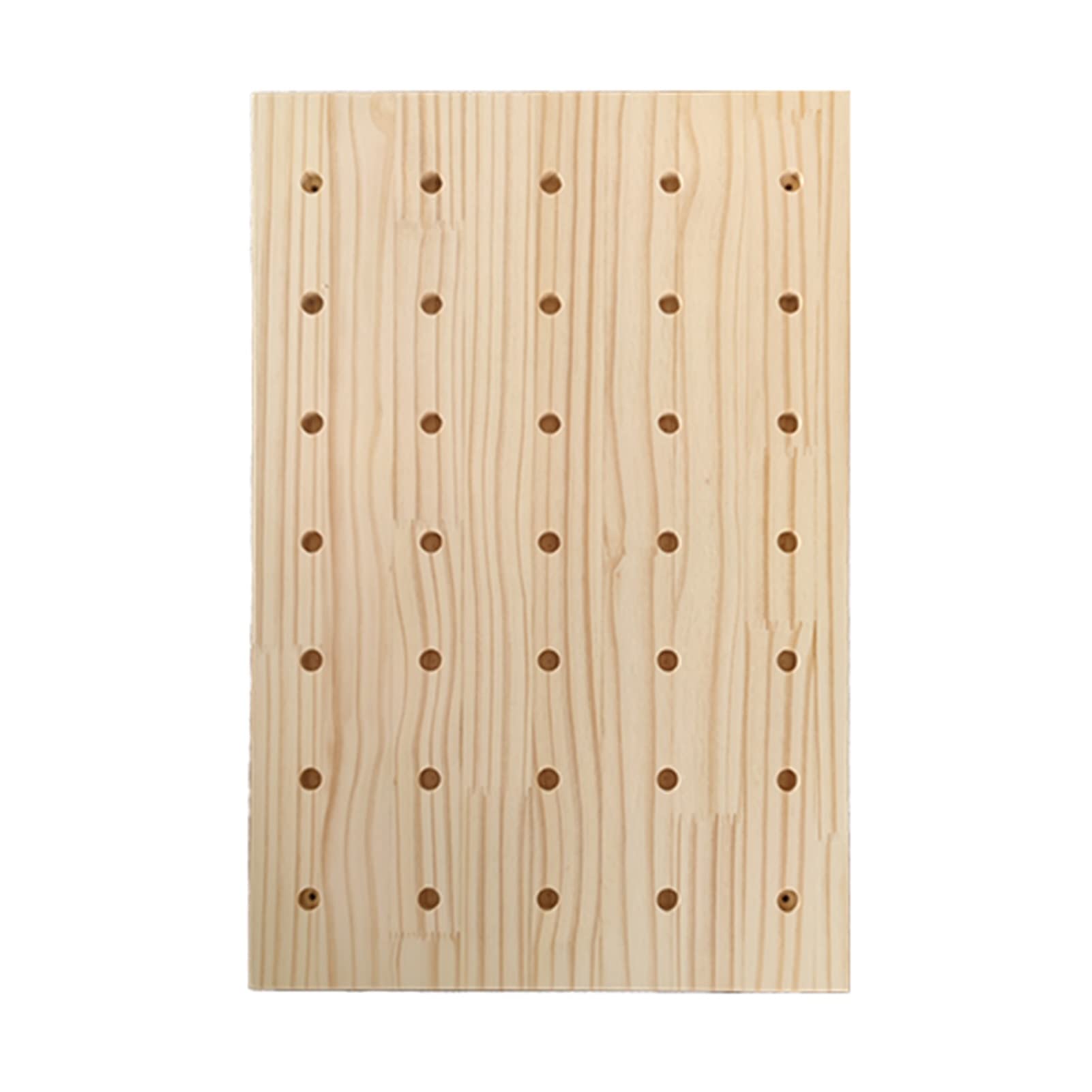 Pegboard Organizer - Wooden Wall Mounted or Freestanding Desktop Pegboard for Craft Room & Home Office - Natural Wood Color (12