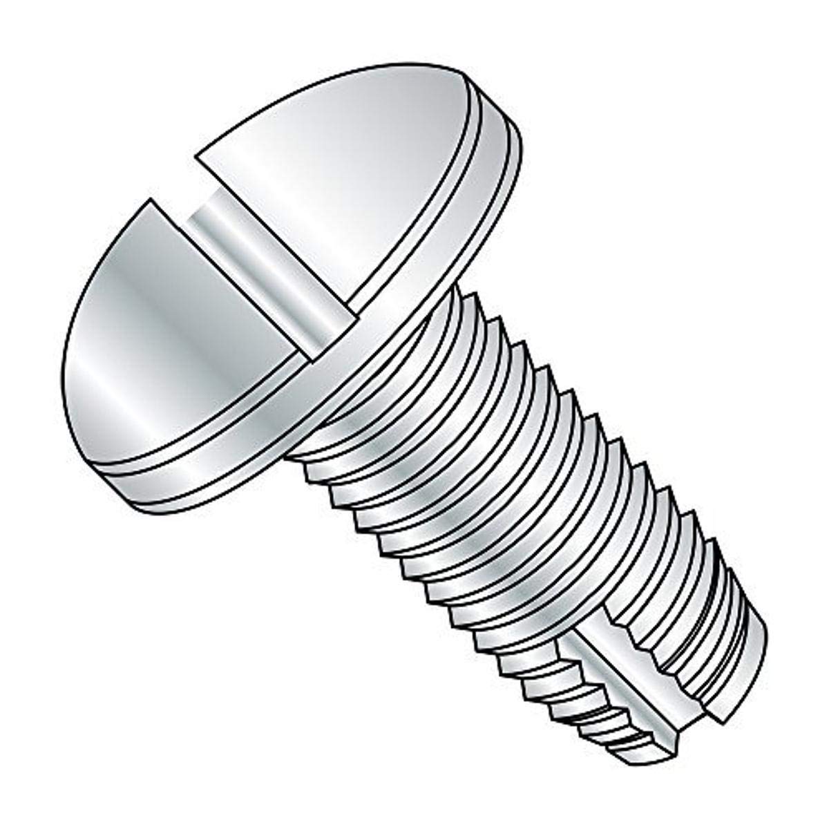 Small Parts 04041SP #4-40 Steel Thread Cutting Screw, Zinc Plated, Pan Head, Slotted Drive, Type 1, 1/4