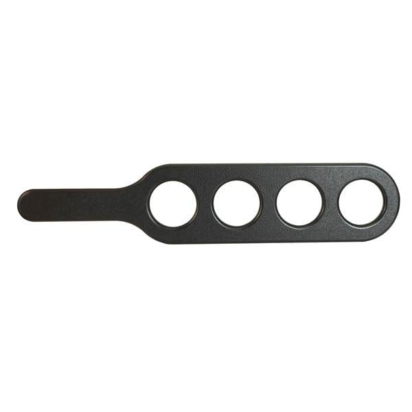 Black Plastic Beer Sampler Paddle - 6 Hole Craft Beer Tasting Board with Handle - Perfect for Home Brewing, Beer Tasting Parties & Pub Events
