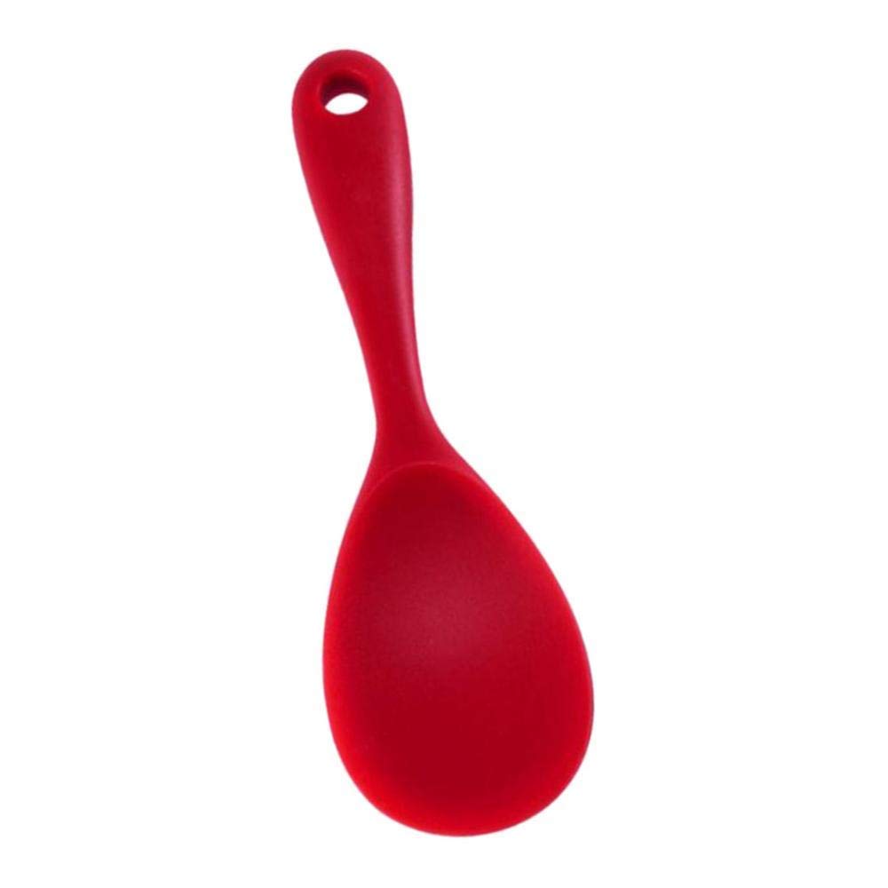 Non-Stick Rice Spoon - Durable Kitchen Utensil for Serving Rice, Pasta & Stir-Fry - Perfect for Home Cooking & Meal Prep (Red)