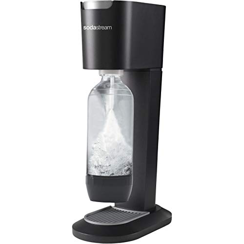 Genesis Sparkling Water Maker - 3-Piece Carbonation Kit with CO2 Cylinders, Black | Make Homemade Soda & Sparkling Water for Parties, Office & Home Use
