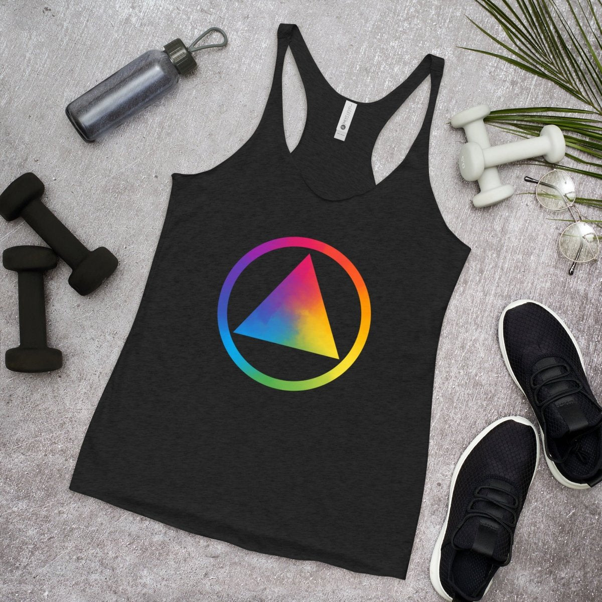 Rainbow Resilience Pride Women's Racerback Tank Top - LGBTQ+ Pride Month Workout Shirt for Gym, Running & Casual Wear
