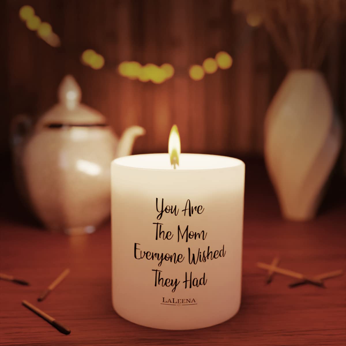 Luxury Scented Candle Gift Set for Mom - 14oz Large Lavender & White Soy Wax Candles - Birthday, Mother's Day, Anniversary Home Decor & Aromatherapy - Perfect for Relaxation, Spa Nights & Cozy Evenings
