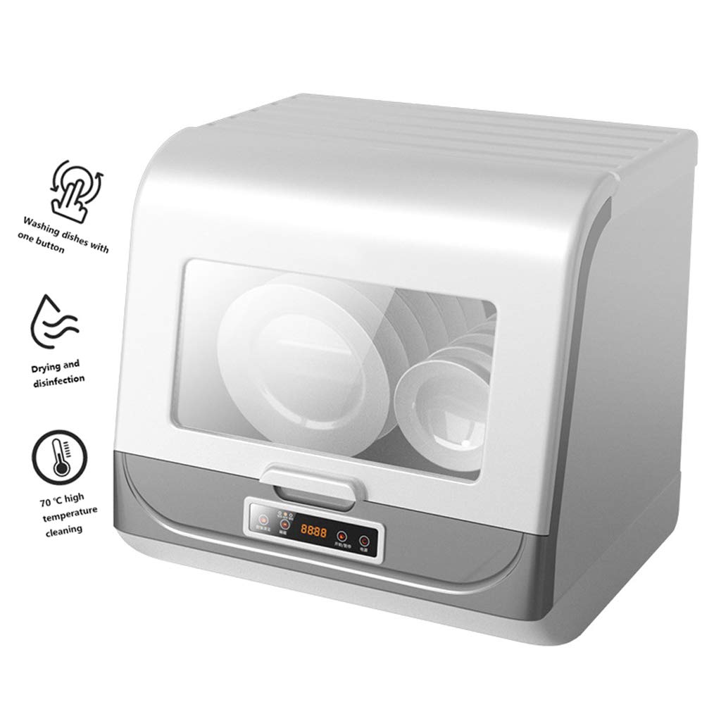 Smart Compact Countertop Dishwasher - Energy Efficient Automatic Mini Dishwasher with Heating & Quiet Operation for Apartments, Dorms, RVs & Small Kitchens