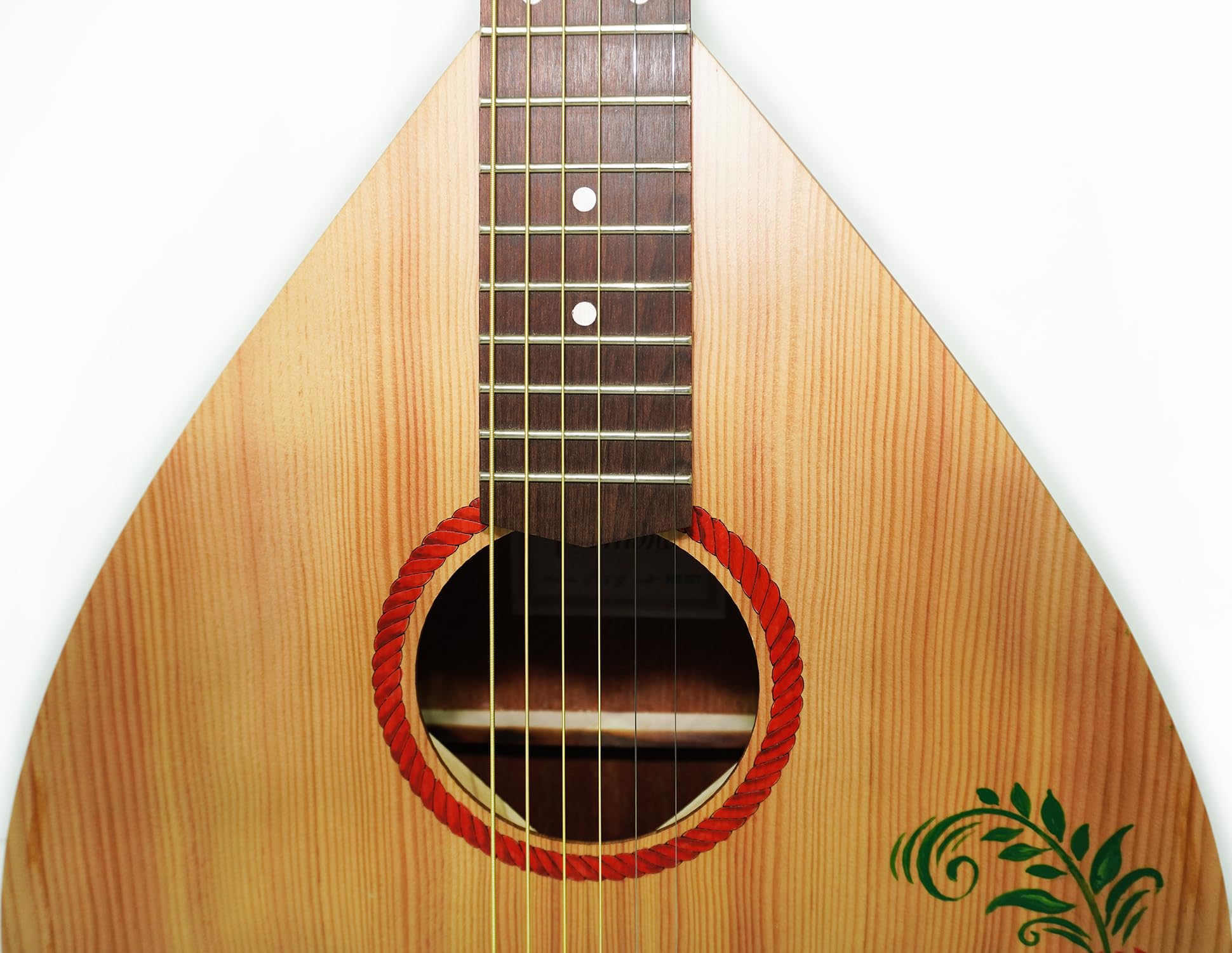 Handmade Ukrainian Kobza 6-String Acoustic Guitar - Natural Wood Folk Instrument with Beautiful Sound & Hand-Painted Design | Perfect for Folk Music, Cultural Performances & Home Decor