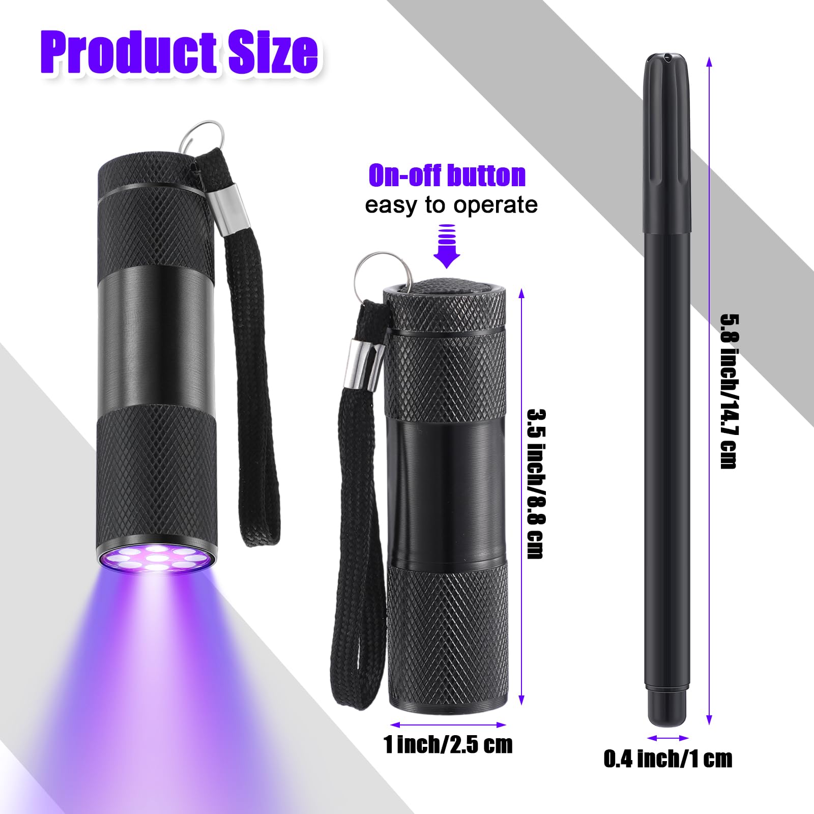 Tegeme 10-Piece UV Invisible Ink Pen Set with Blacklight Flashlights - Spy Secret Writing Kit for Kids, Party Favors & Christmas Gifts | Perfect for Secret Messages, Treasure Hunts & Nighttime Adventures