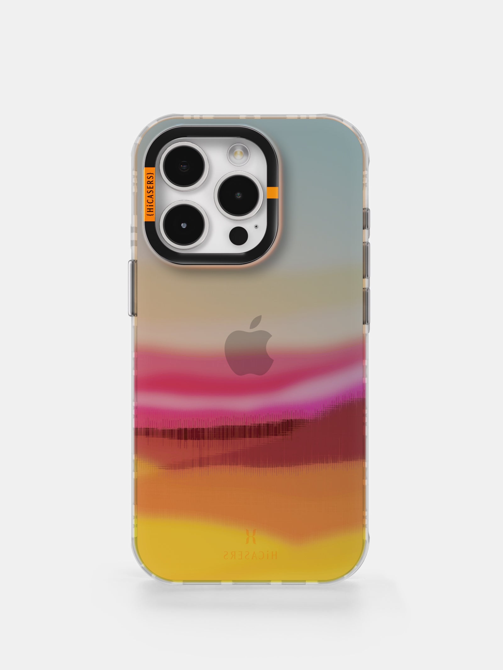 Abstract Wheat Field Iridescent Phone Case - Orange | Artistic Glossy Protective Cover for iPhone & Samsung | Perfect for Nature Lovers & Outdoor Enthusiasts