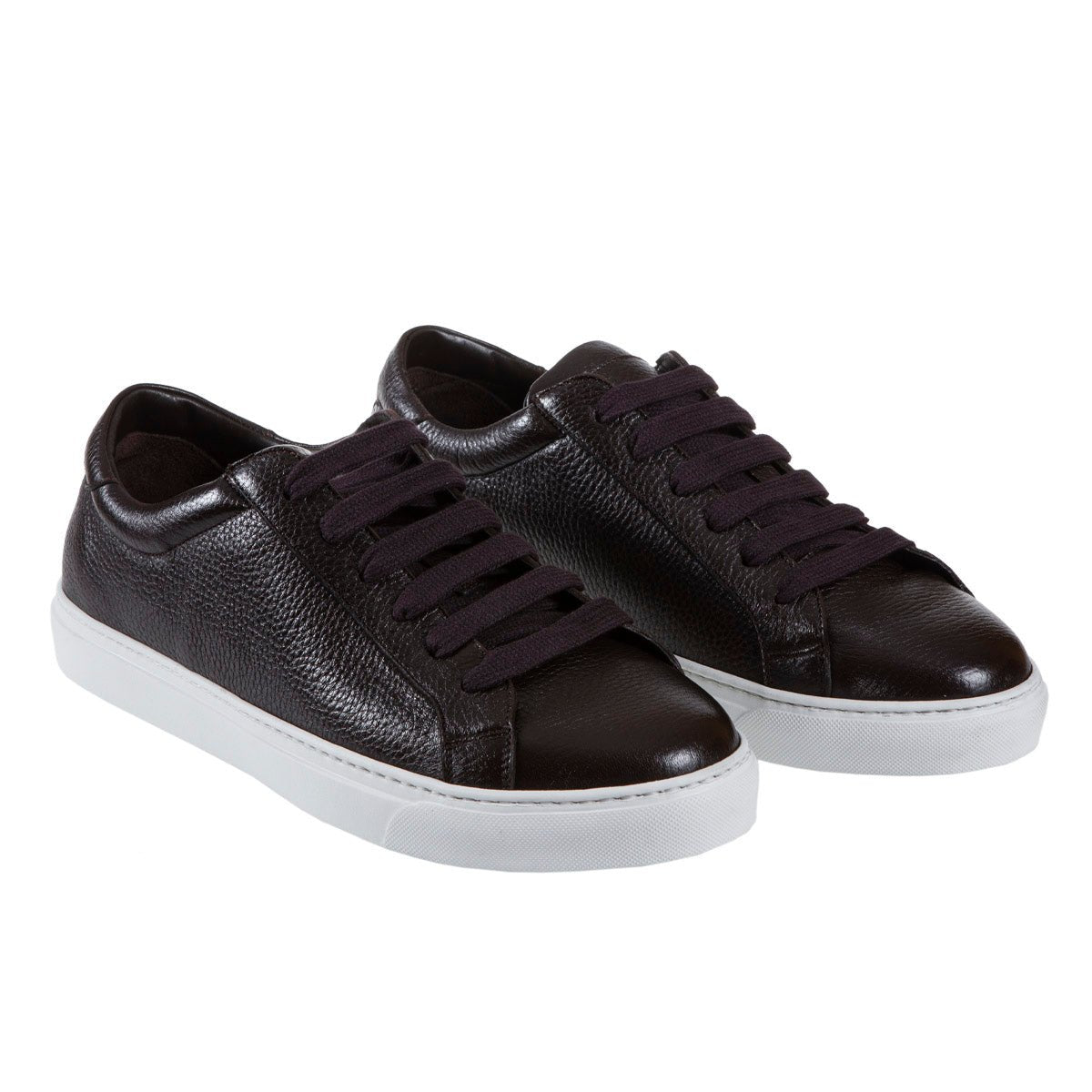 HENRY SARTORIAL Paulie Sneakers for Men - Dark Brown Leather Casual Shoes | Comfortable Walking & Everyday Wear