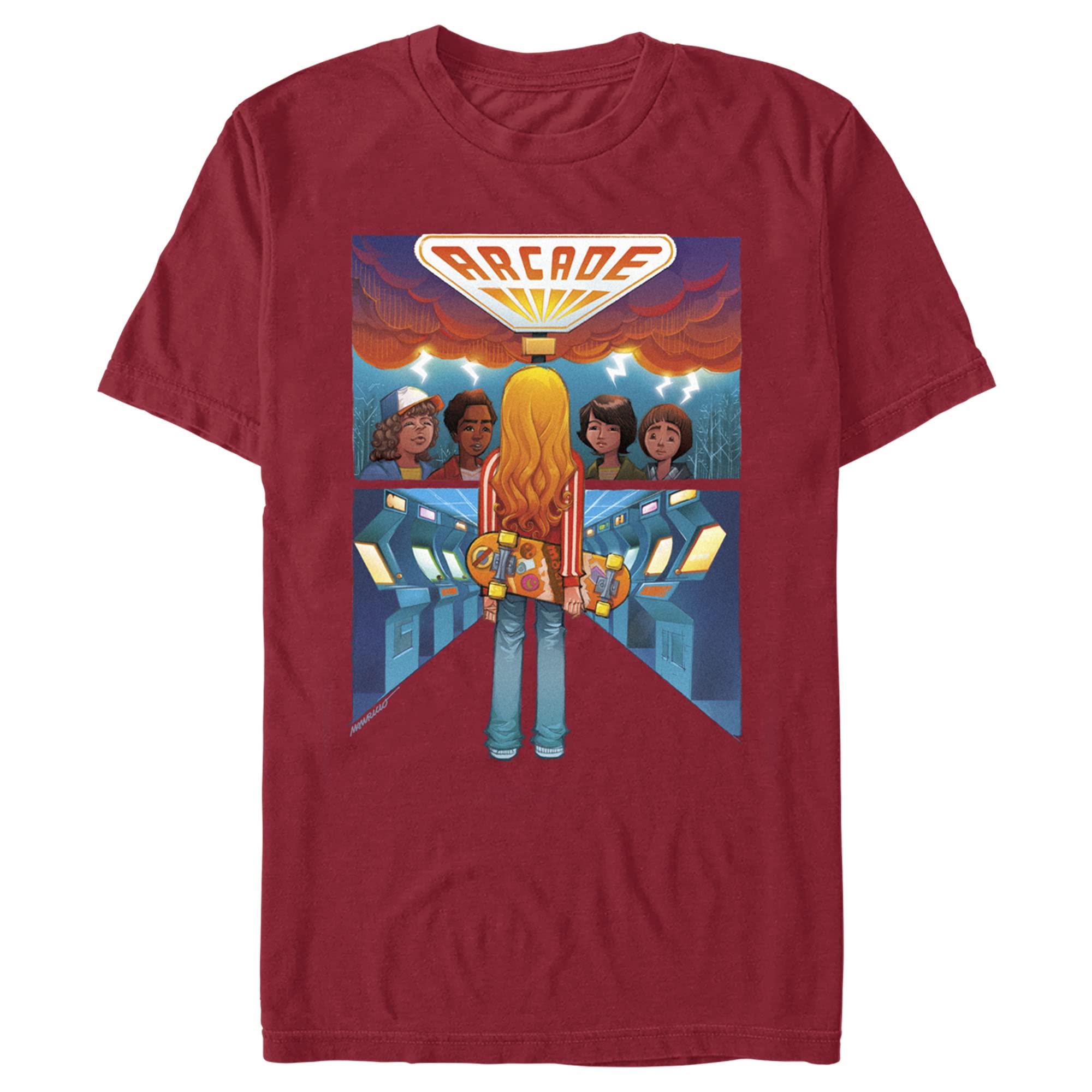 Men's Stranger Things Arcade T-Shirt | Vintage 80s Inspired Graphic Tee | Perfect for Cosplay, Halloween & Netflix Fans