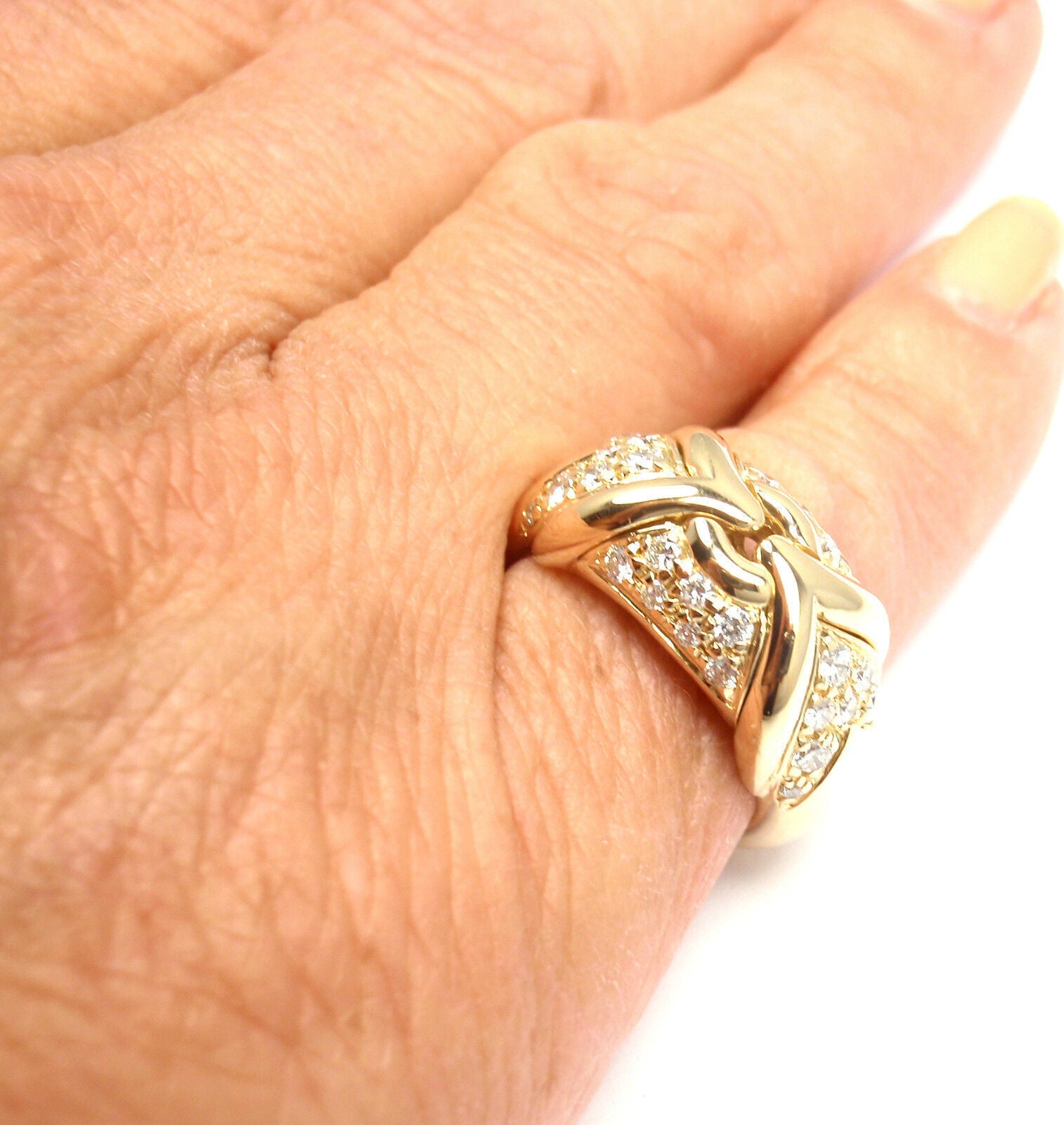 Authentic Bulgari Bvlgari 18k Yellow Gold Diamond Band Ring for Women - Luxury Wedding, Engagement & Anniversary Jewelry Gift