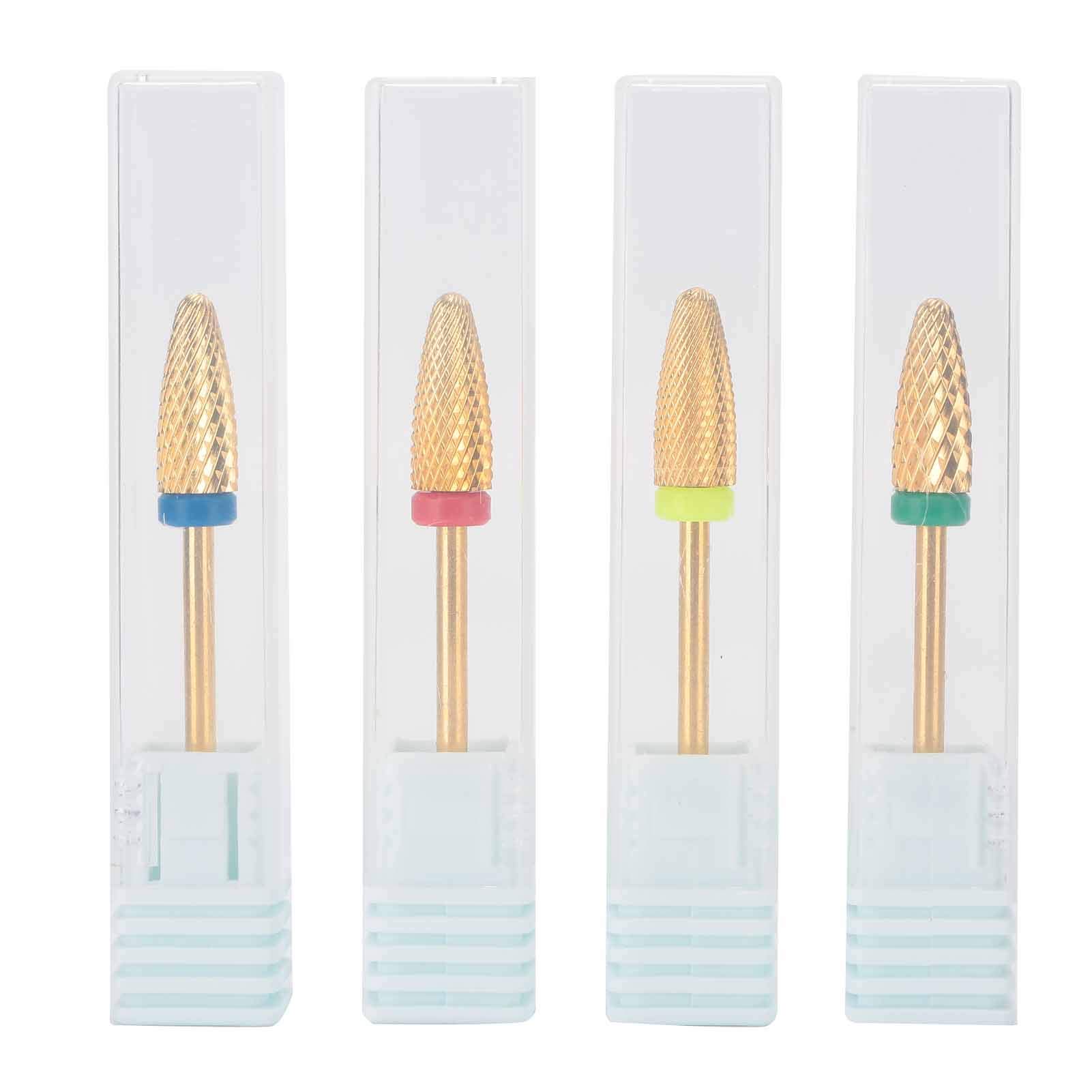 Professional Tungsten Alloy Nail Drill Bits for Manicure & Pedicure - Grinding & Polishing Heads for Nail Drill Machines - Perfect for Salon, Home Use & DIY Nail Care