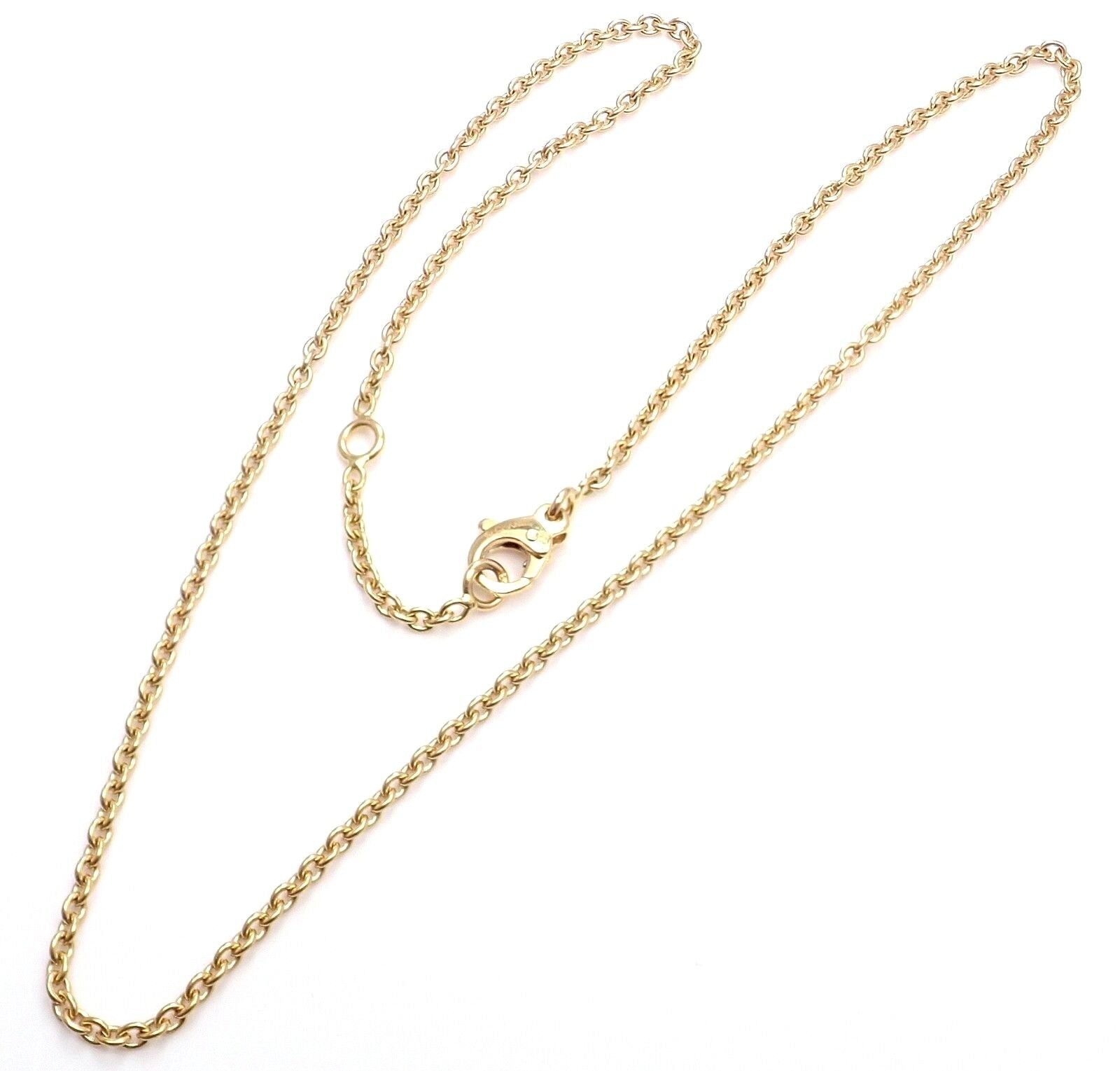 Authentic Chanel 18k Yellow Gold Classic Round Chain Necklace 14.75-15.75 Inches | Luxury Jewelry for Women | Perfect for Weddings, Parties & Special Occasions