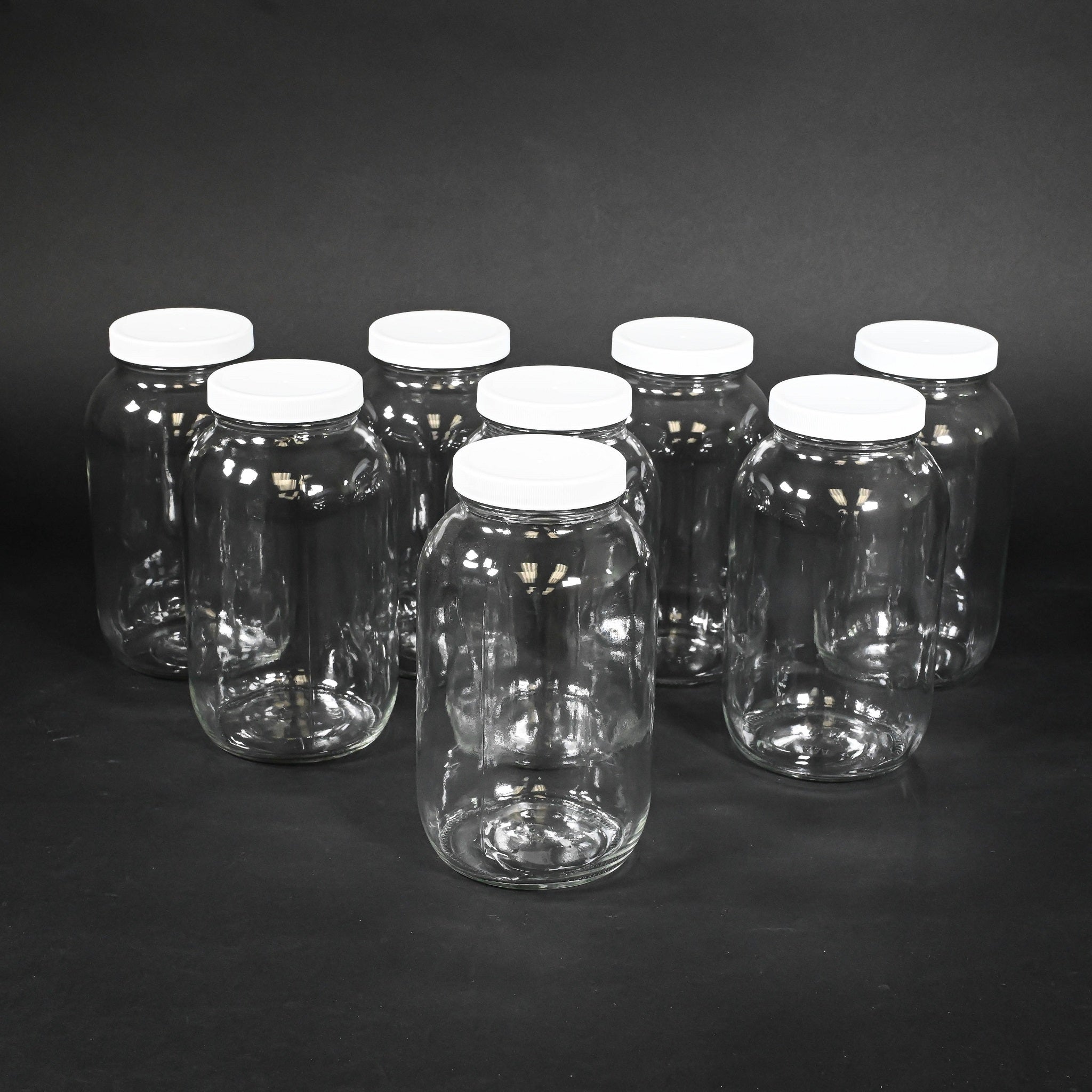 8 Pack 1.8 Liter Glass Bottles with Airtight Lids - Perfect for Home Brewing, Juice Storage & DIY Projects