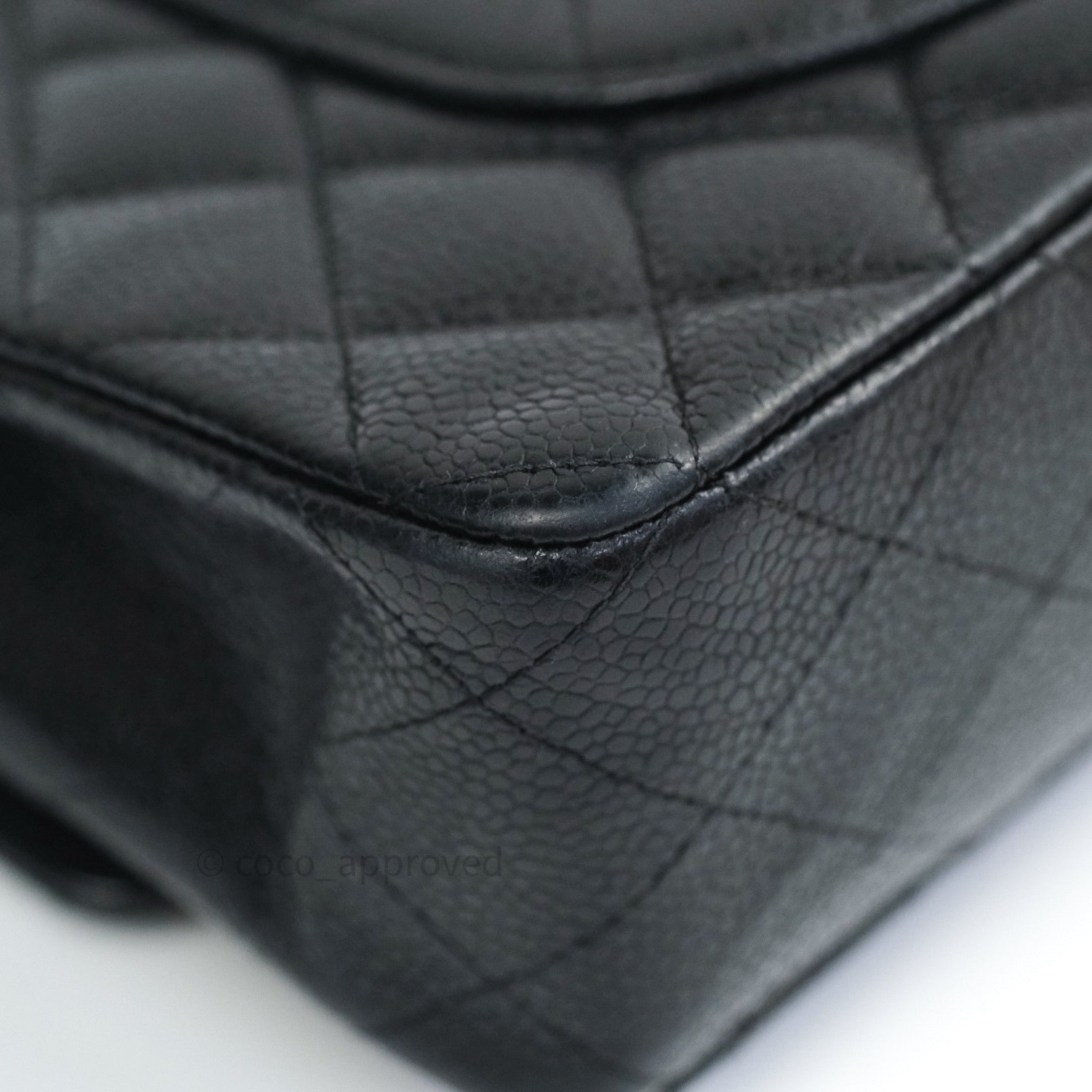 Chanel Classic Medium Double Flap Bag Black Caviar Leather with Silver Hardware - Luxury Shoulder Bag for Women, Perfect for Work, Evening Events & Special Occasions