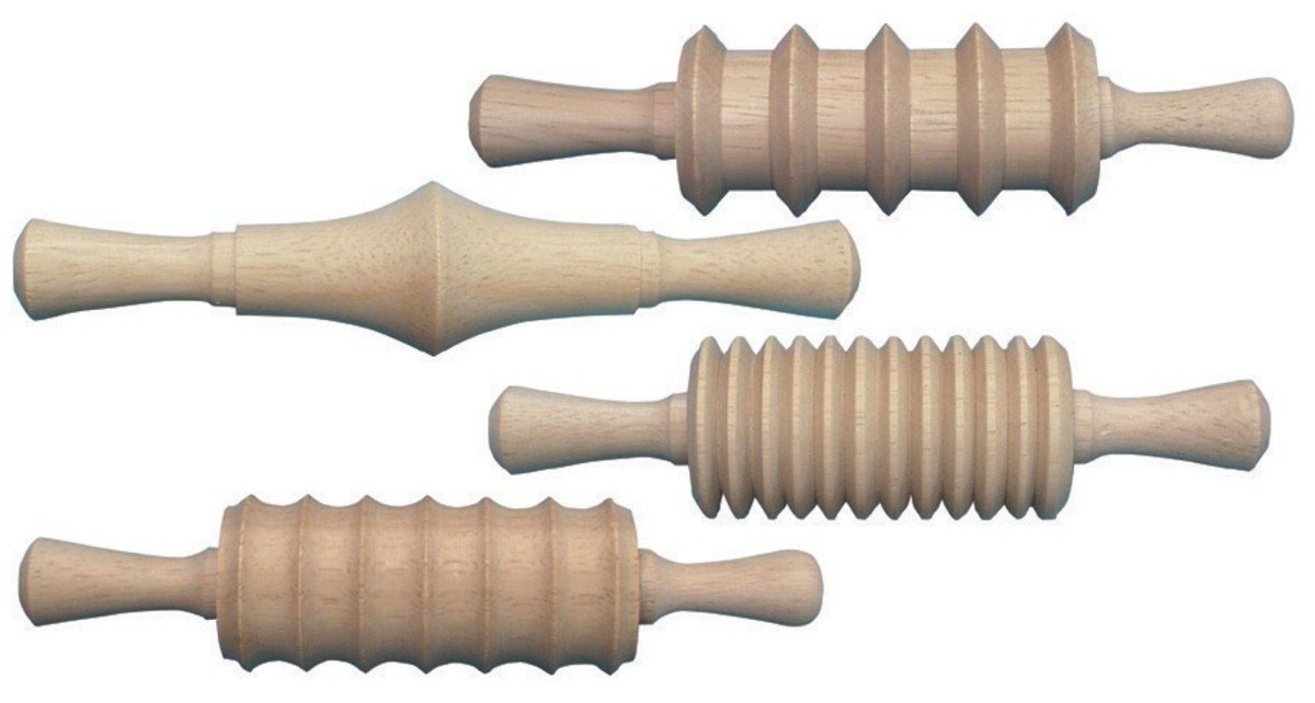 4-Pack Modeling Clay Rolling Pins for Kids & Adults - Perfect for DIY Crafts, Pottery, and Sculpting Projects