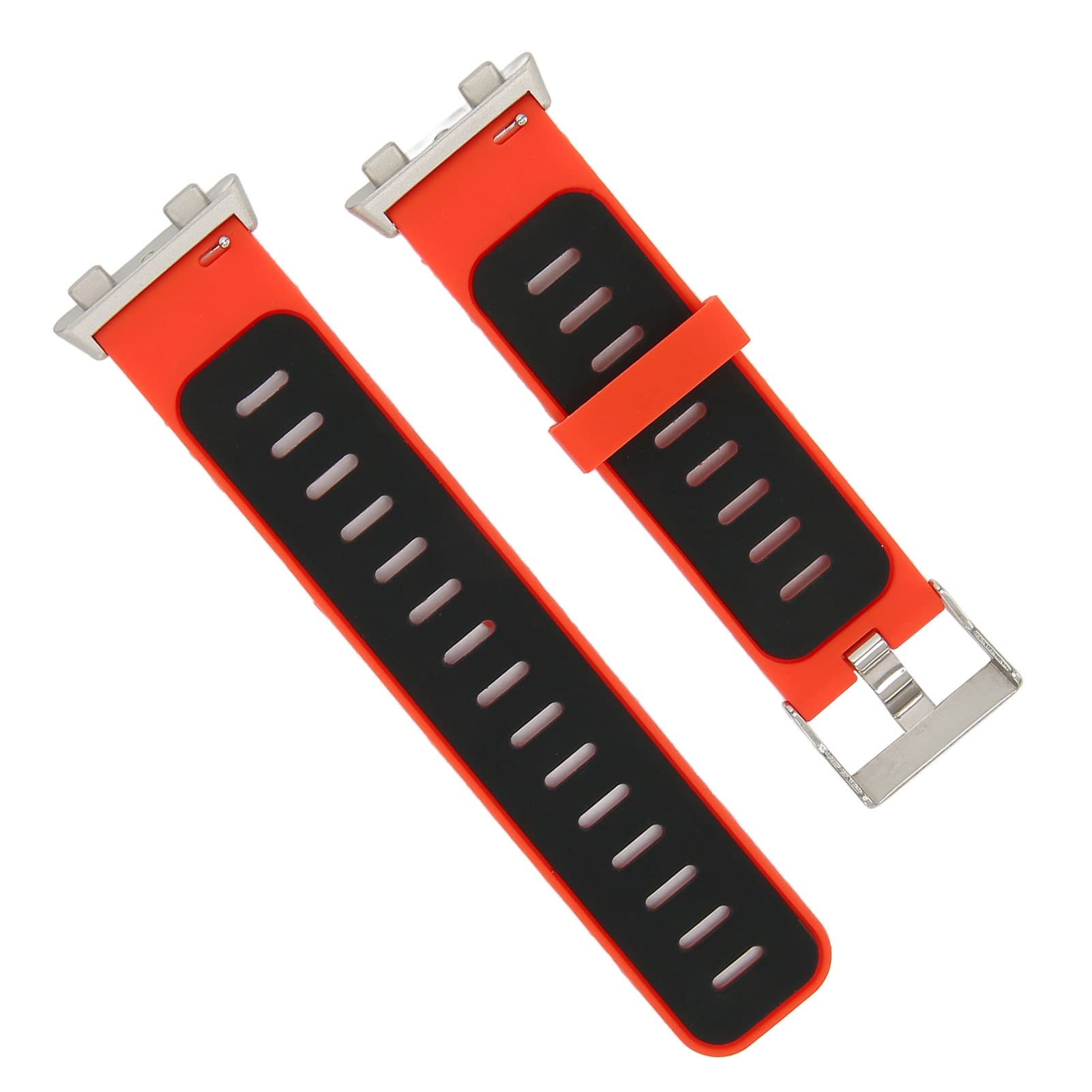 Gaeirt 46mm Silicone Sport Watch Band - Elegant, Comfortable & Flexible Replacement Strap for Watch 2 (Red & Black) | Perfect for Running, Gym Workouts & Outdoor Activities