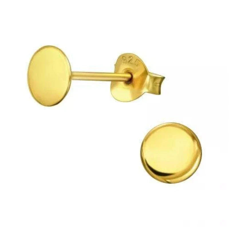 14K Gold Circle Stud Earrings for Women - Minimalist Hoop Earrings for Everyday Wear | Perfect for Work, Parties & Gifts