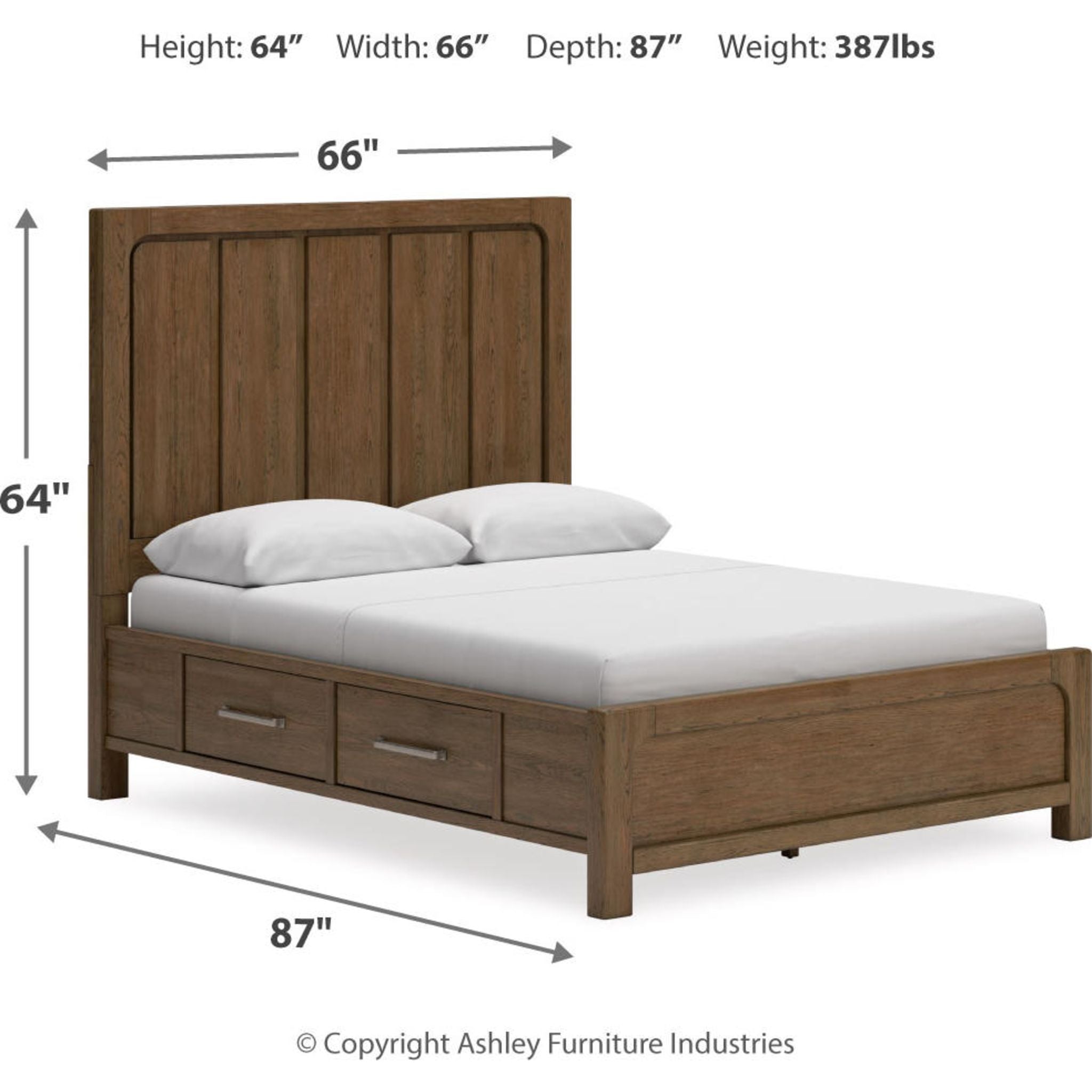 Cabalynn Queen Size Storage Bed with Underbed Drawers - Modern Platform Bed Frame with Hidden Storage for Bedroom Organization | Perfect for Small Spaces, Apartments & Guest Rooms