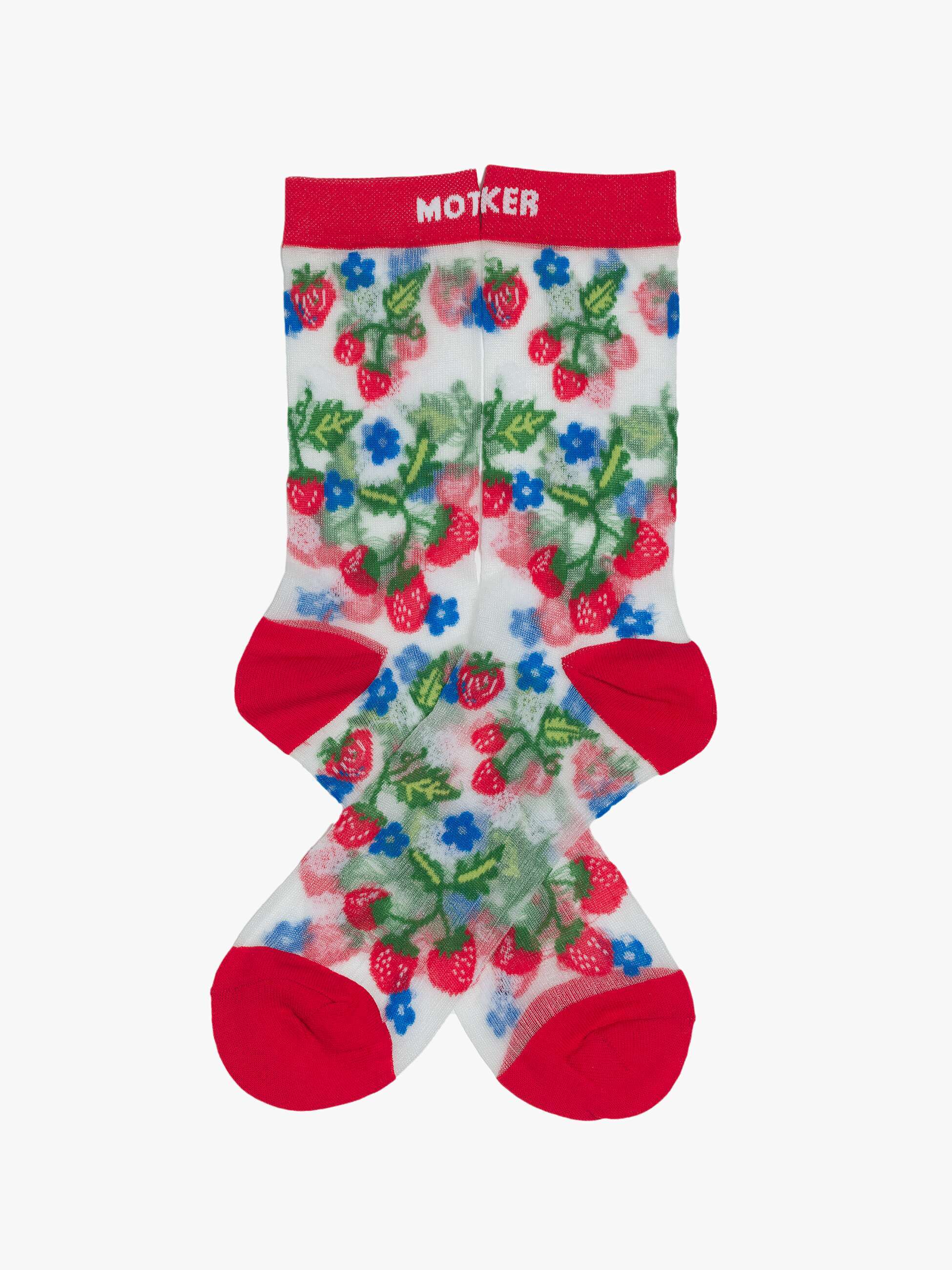 Step Up MF Strawberries Socks for Women - Cute Fruit Pattern Crew Socks - Perfect for Casual Wear, Gifts, and Everyday Comfort