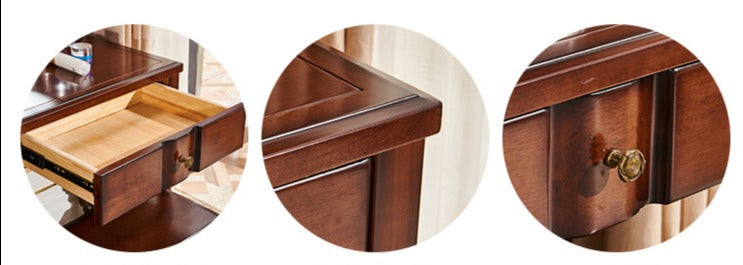 CHARLOTTE Hilton American Country Style Vanity Dressing Table with Mirror - Perfect for Bedroom Makeup & Jewelry Organization