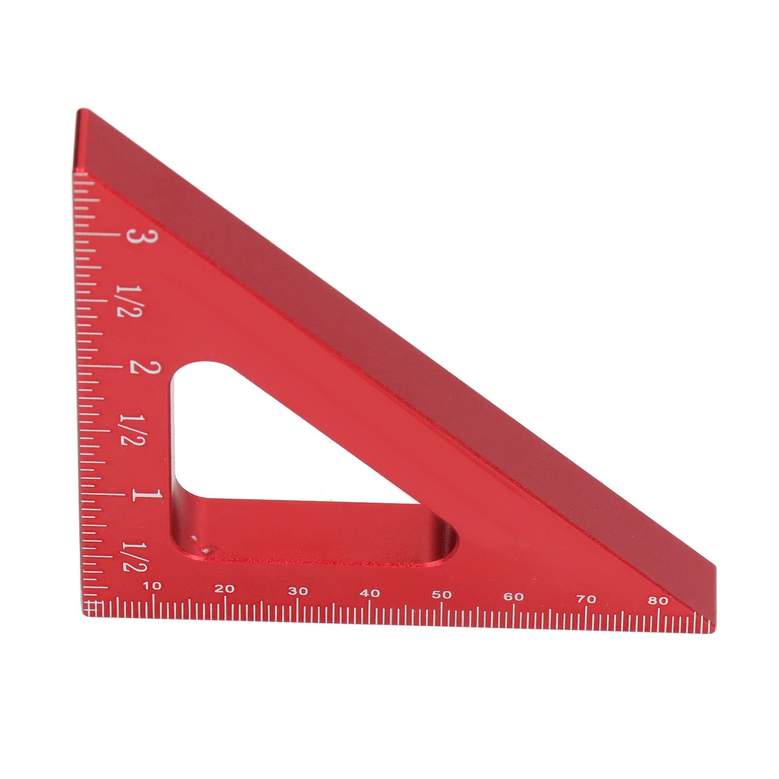 Premium Woodworking Triangular Ruler - 90° & 45° Angle Measuring Tool with Dual Metric/Inch Scales & Flexible Transparent Design for Precise Linear Measurements | Perfect for Carpentry, DIY Projects & Engineering Drafting