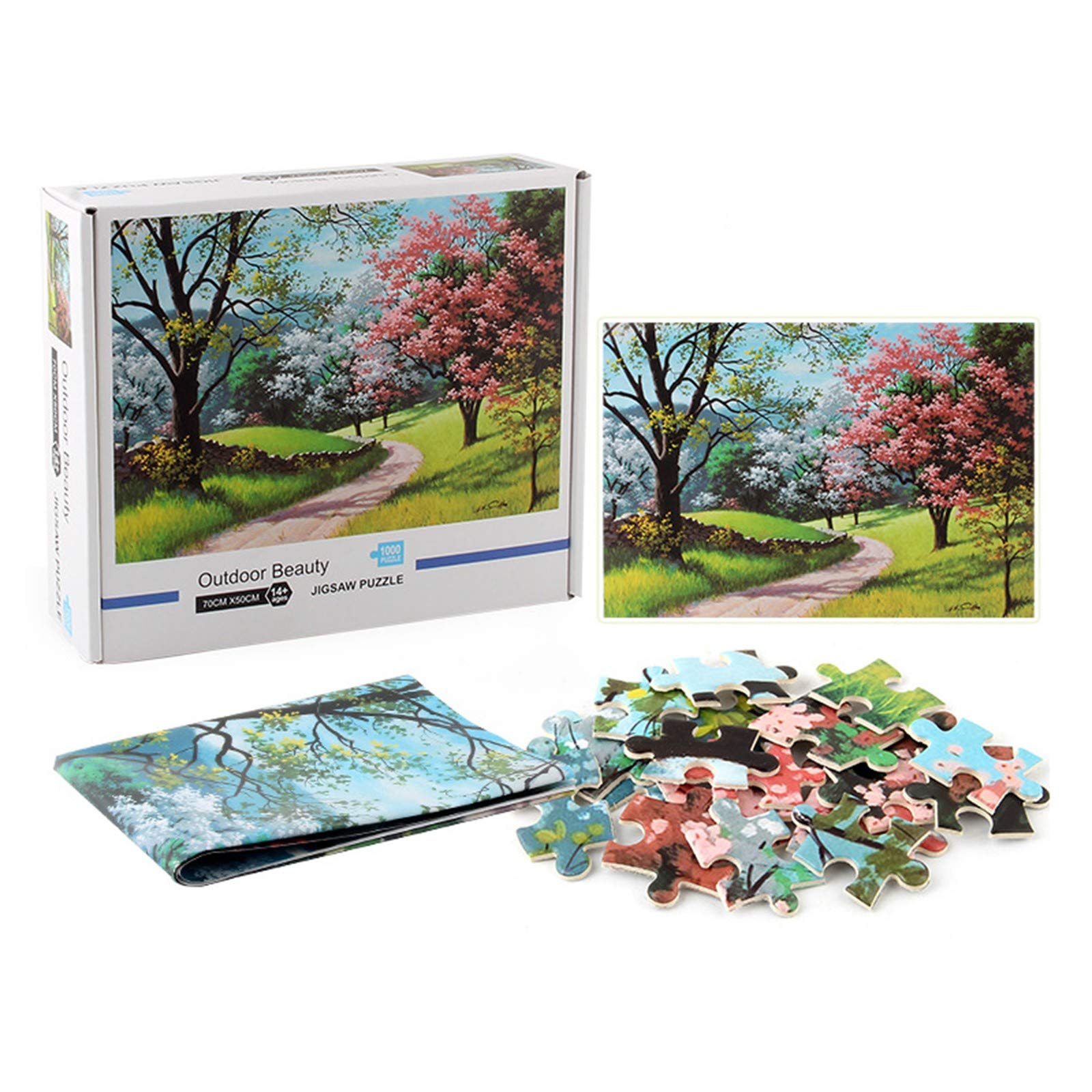 1000 Piece Jigsaw Puzzle for Adults - Forest Path Landscape Puzzle Game (27x19 Inch, 2mm Thick) | Stress Relief Toy & Family Gift for Adults & Kids | Perfect for Relaxation, Brain Training & Family Bonding