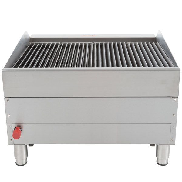 Globe GCB24G CR 24 Inch Commercial Gas Charbroiler with Cast Iron Radiants - Perfect for Restaurants, Diners & Outdoor BBQ Cooking