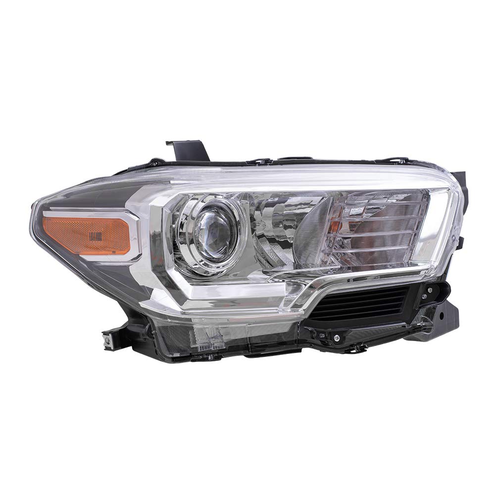 2019-2023 Toyota Tacoma Right Passenger Halogen Headlight Assembly - OEM Replacement with Fog Lights, No LED DRL | Perfect for Night Driving & Off-Road Adventures