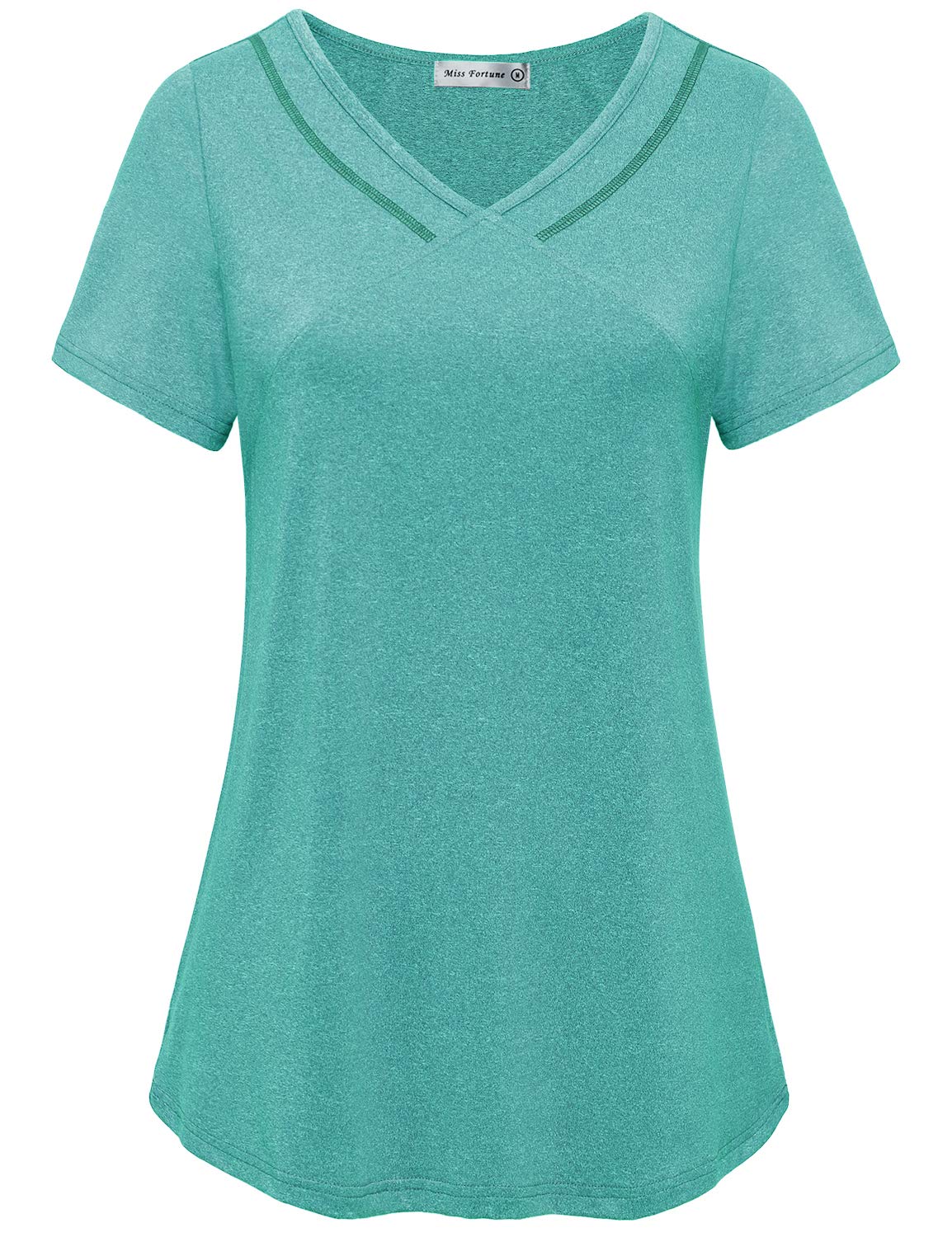 Miss Fortune Women's Fast Dry Yoga Tops - Breathable Workout Shirts for Yoga, Gym & Running | Moisture Wicking Activewear for Women