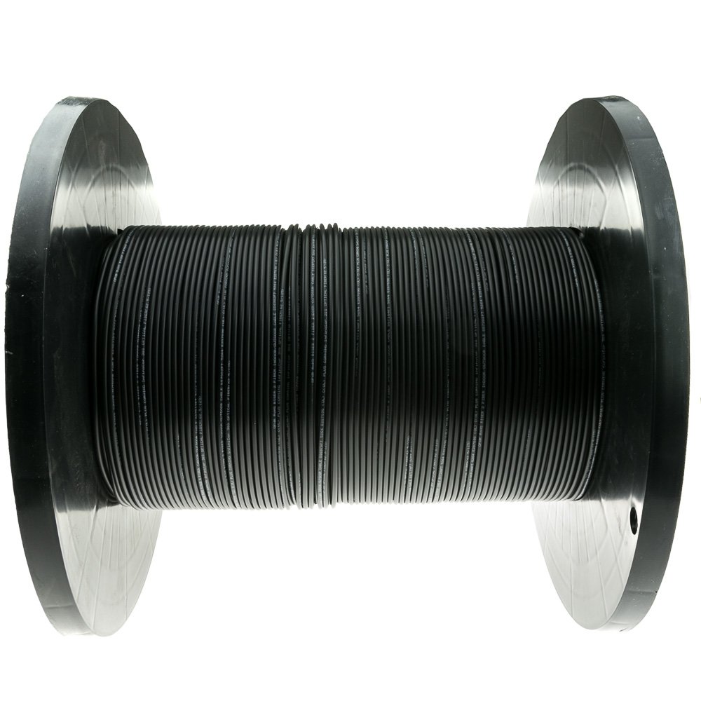CableWholesale 1000ft Black 62.5/125 Micron Multimode Fiber Optic Cable - Indoor/Outdoor Use, Riser Rated, Spool Packaging | Perfect for Data Centers, Office Networks & Telecom Installations