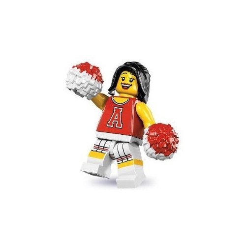 LEGO Series 8 Red Cheerleader Minifigure | Collectible Building Toy for Kids & Adults | Perfect for Play, Display & Gifts